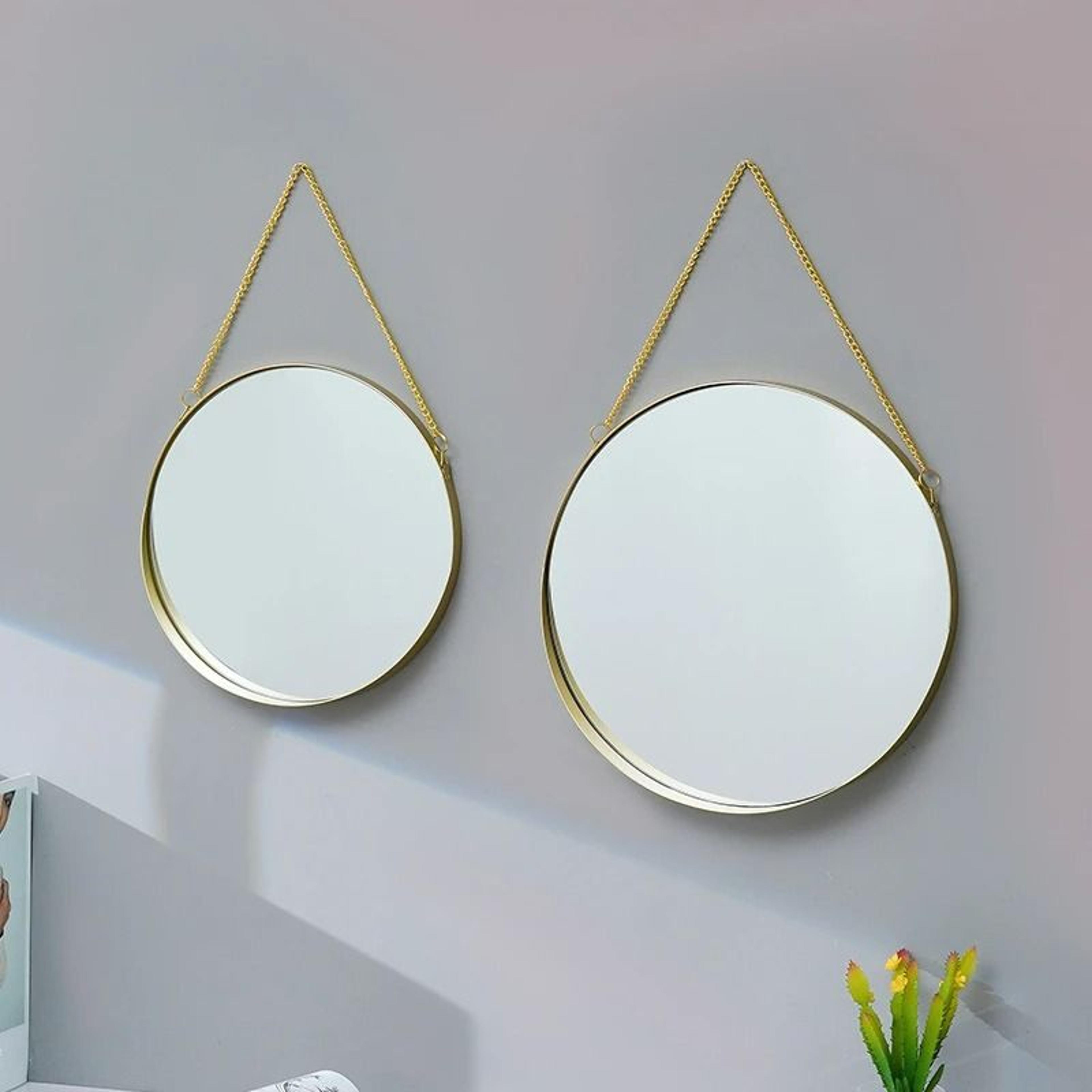 nordic round wrought iron decorative wall mirror