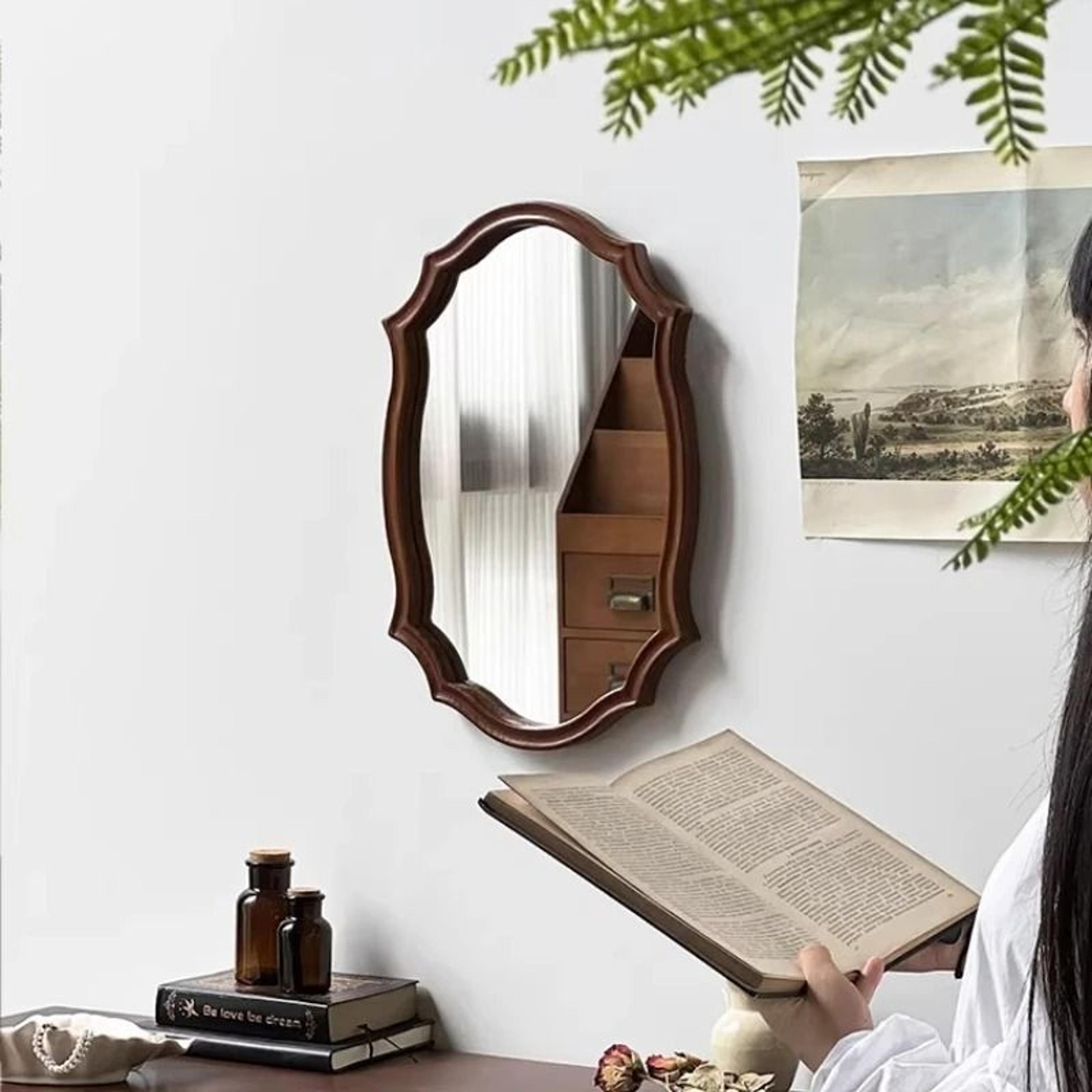 modern luxury vintage carved wall mirror