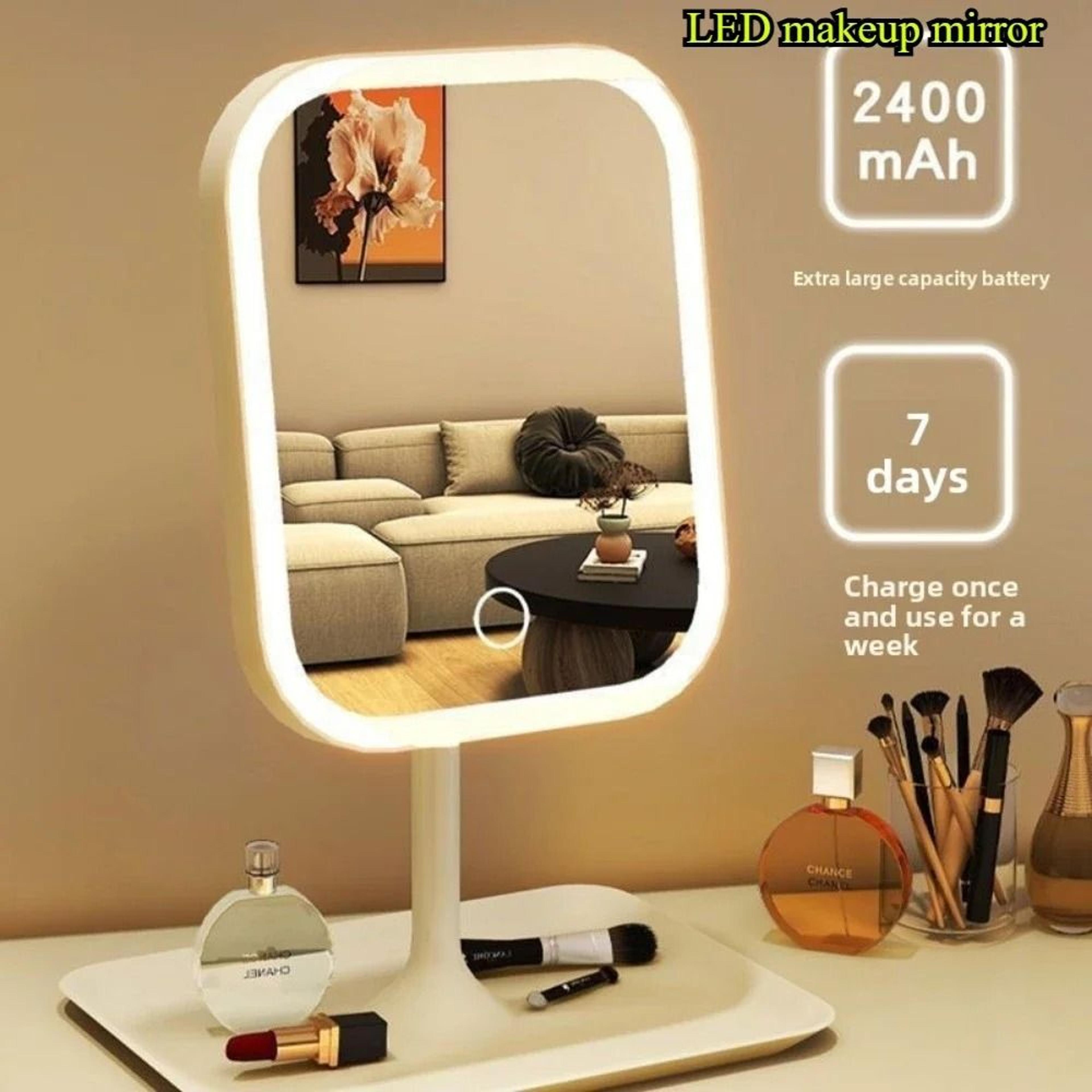 niche modern desktop & wall dual-use led vanity mirror