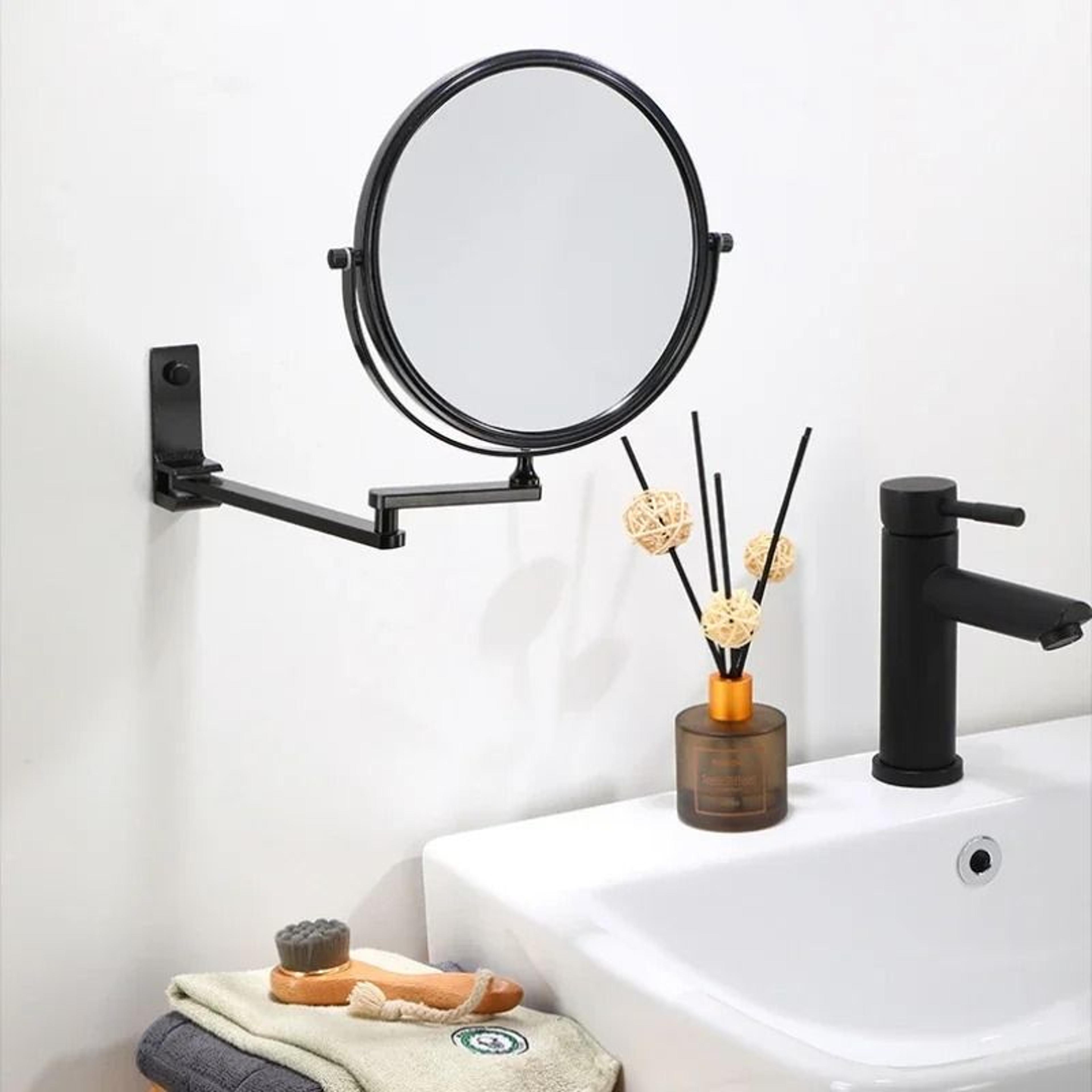 8-inch wall-mounted space aluminum dual-sided vanity mirror