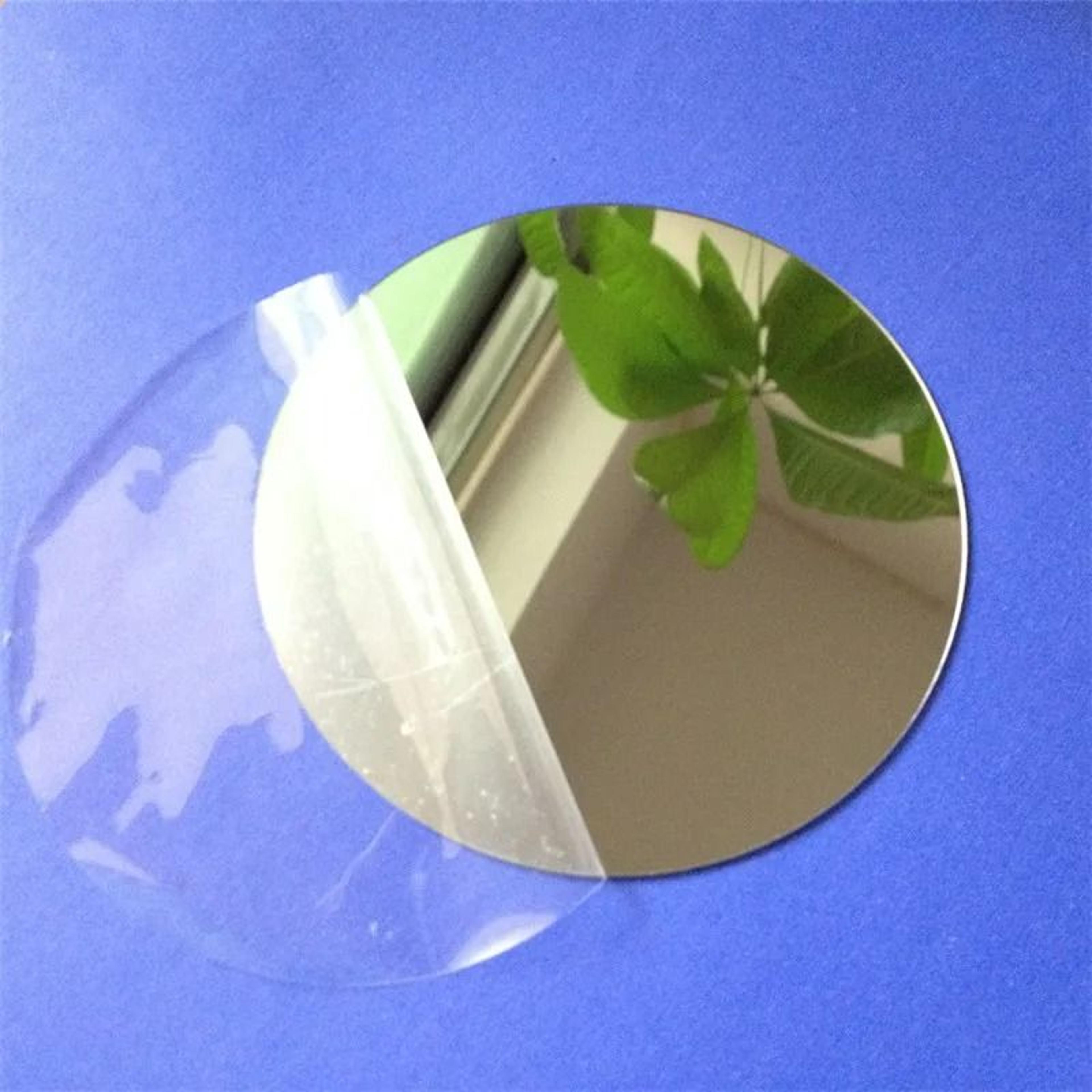round self-adhesive acrylic mirror wall stickers ( pack of 10 )