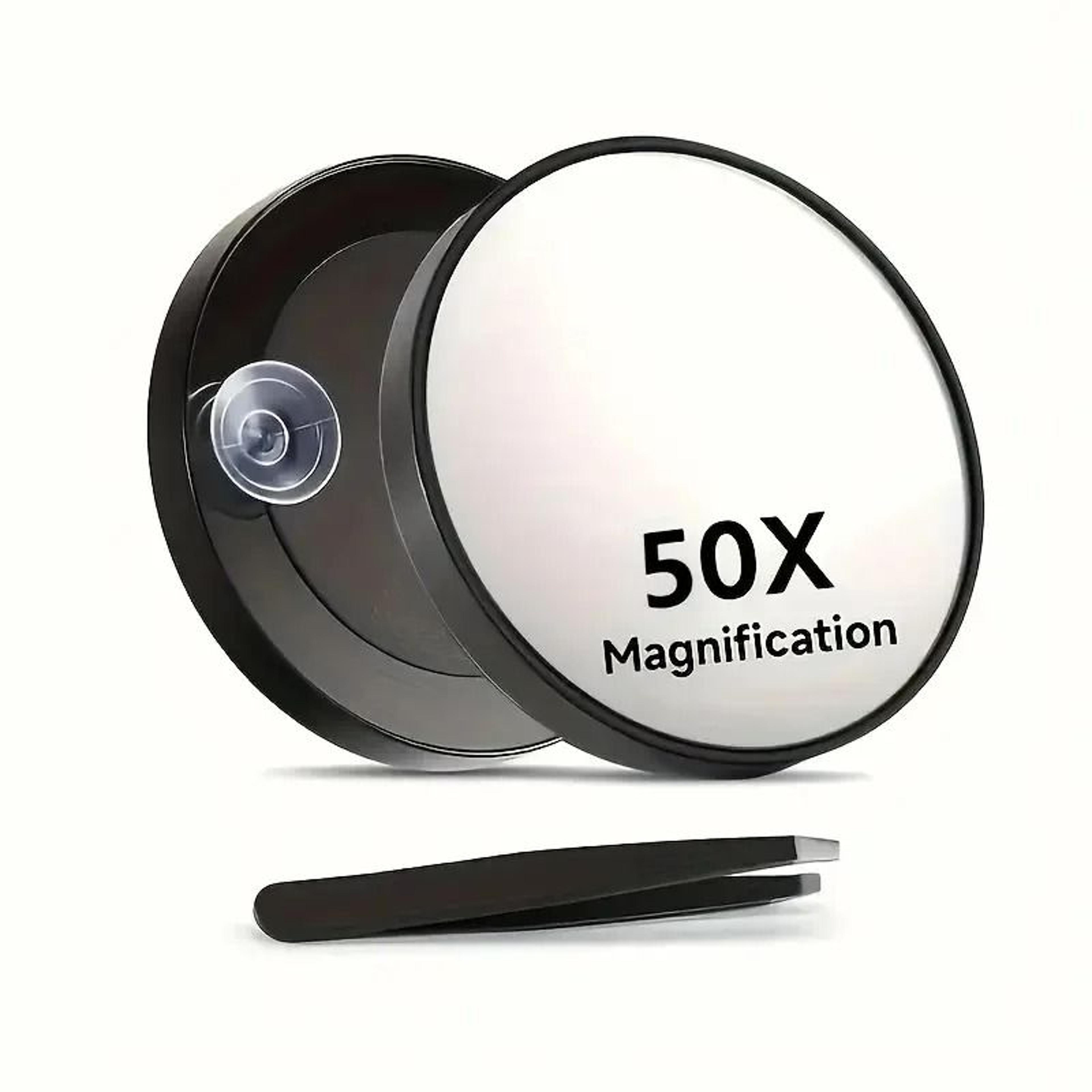 mini suction cup makeup mirror with extreme close-up magnification