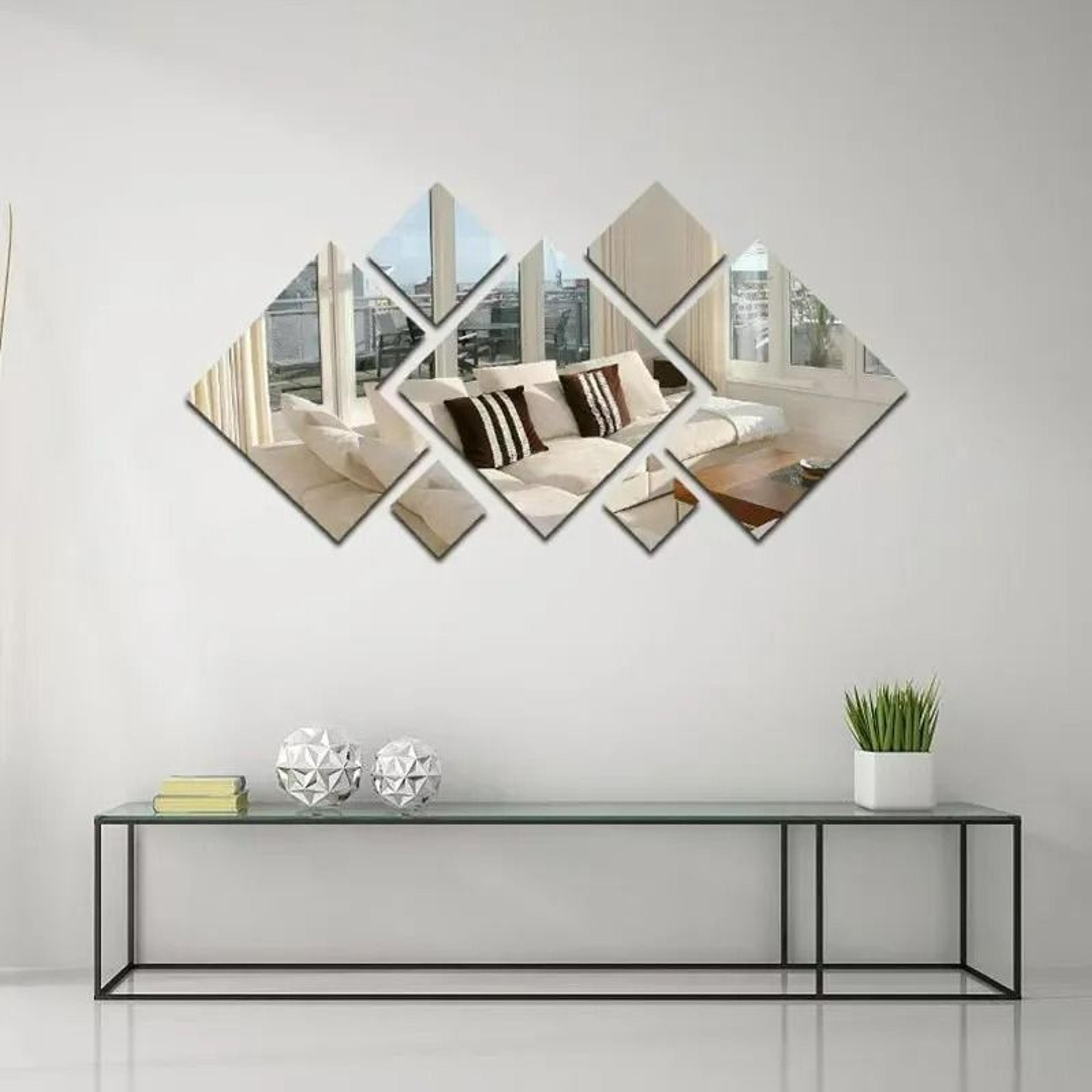 3d modern acrylic mirror wall stickers set