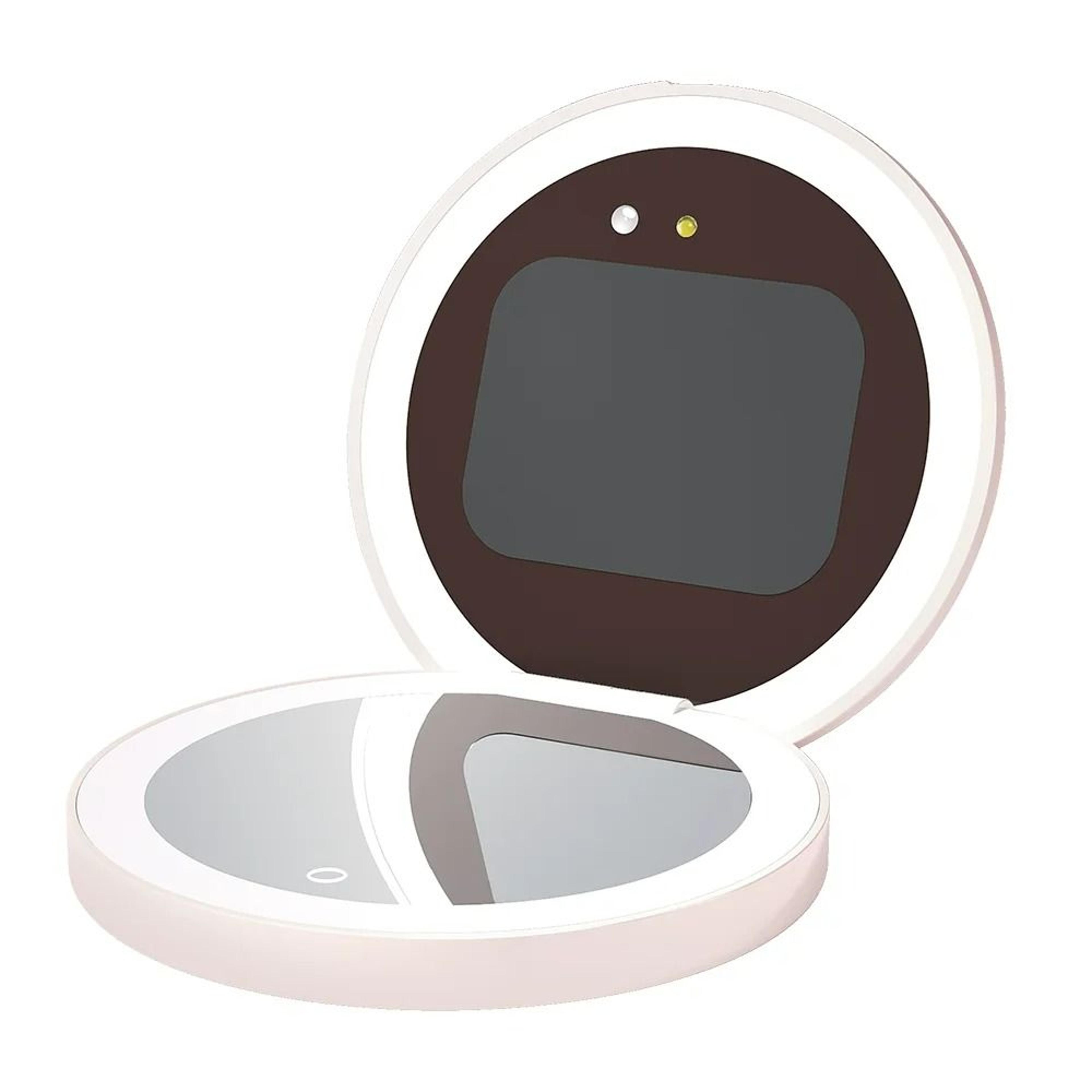 uv smart sunscreen testing led portable compact mirror