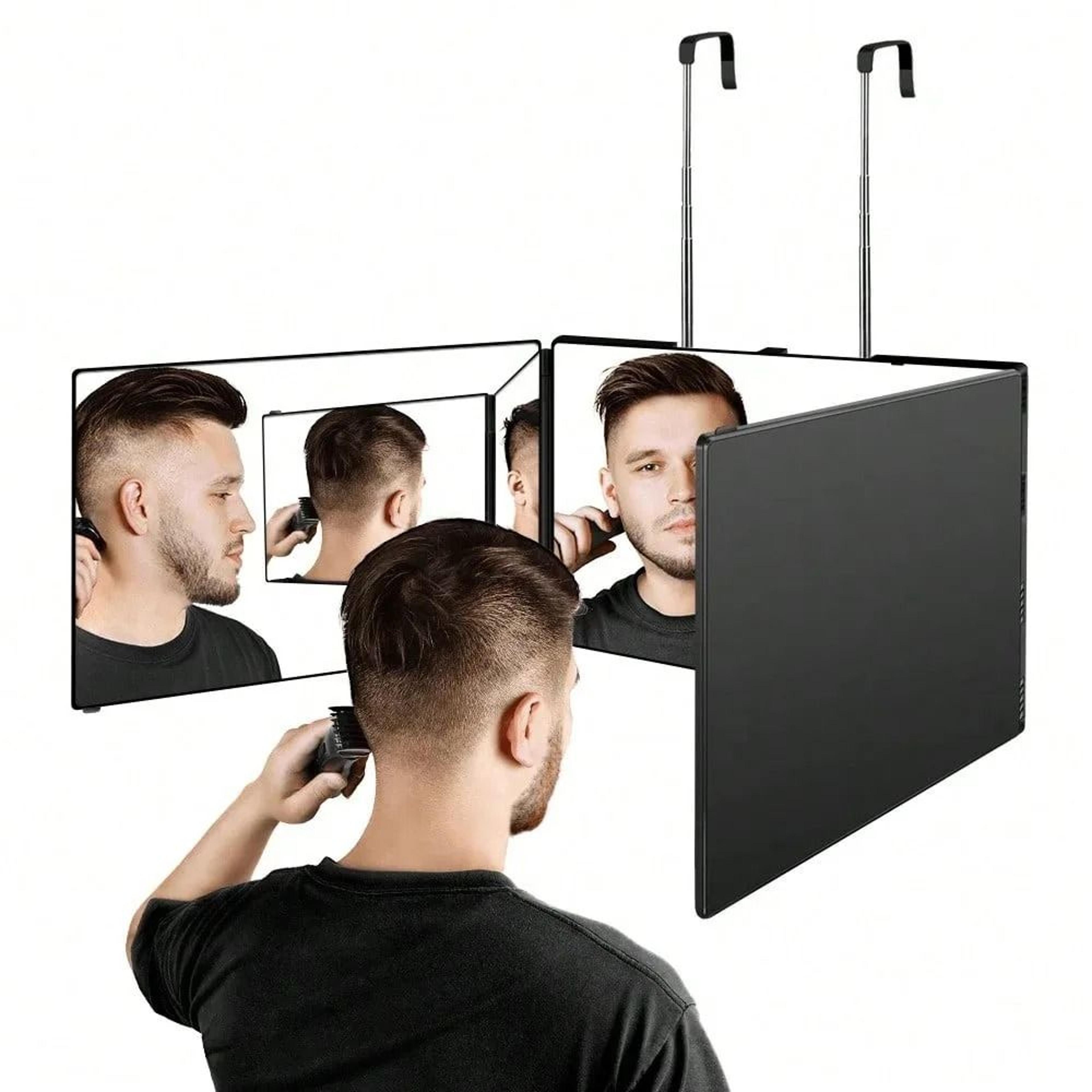 360-degree 3-way led self-haircut & styling mirror