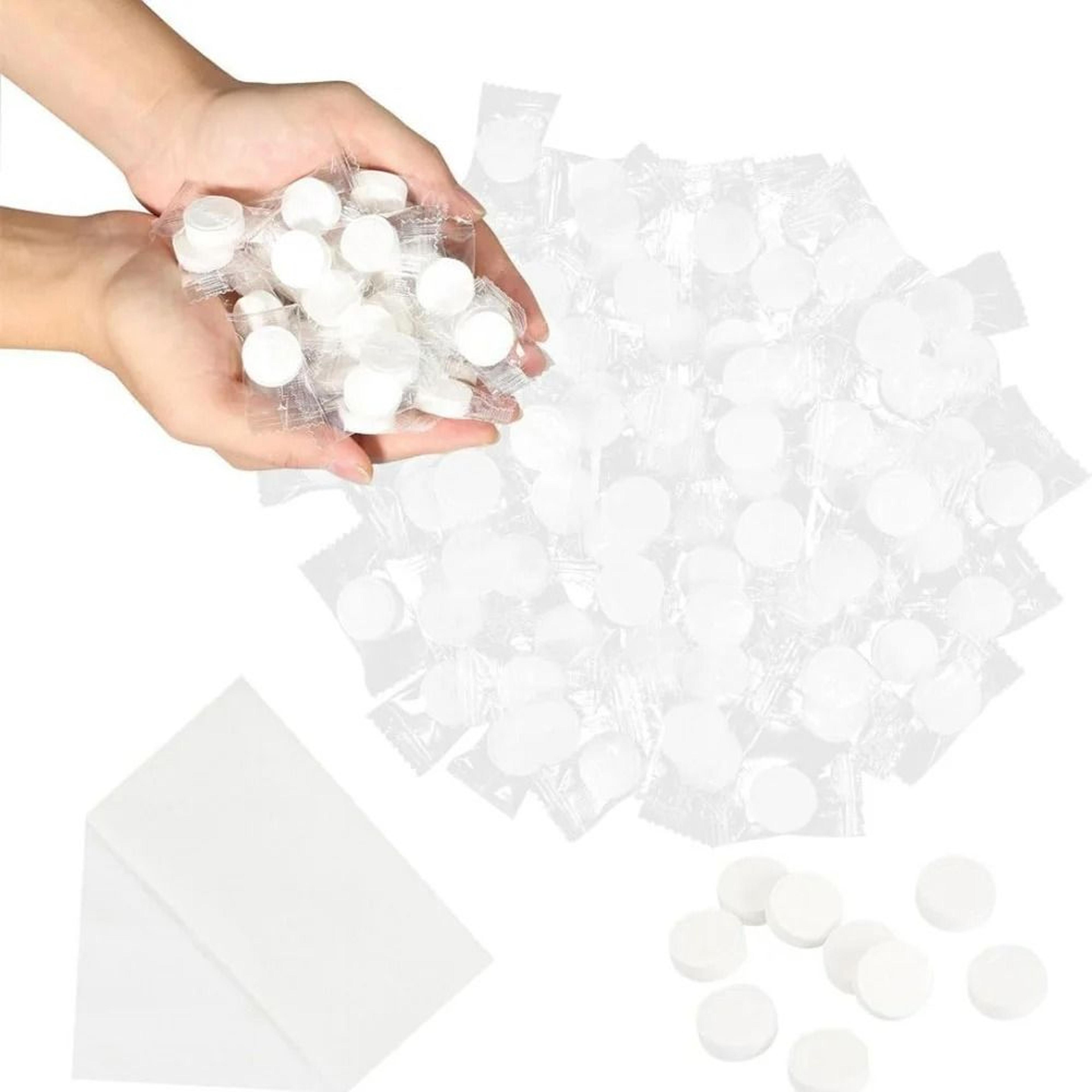 portable compressed mini cotton towel tablets ( pack of 100 )