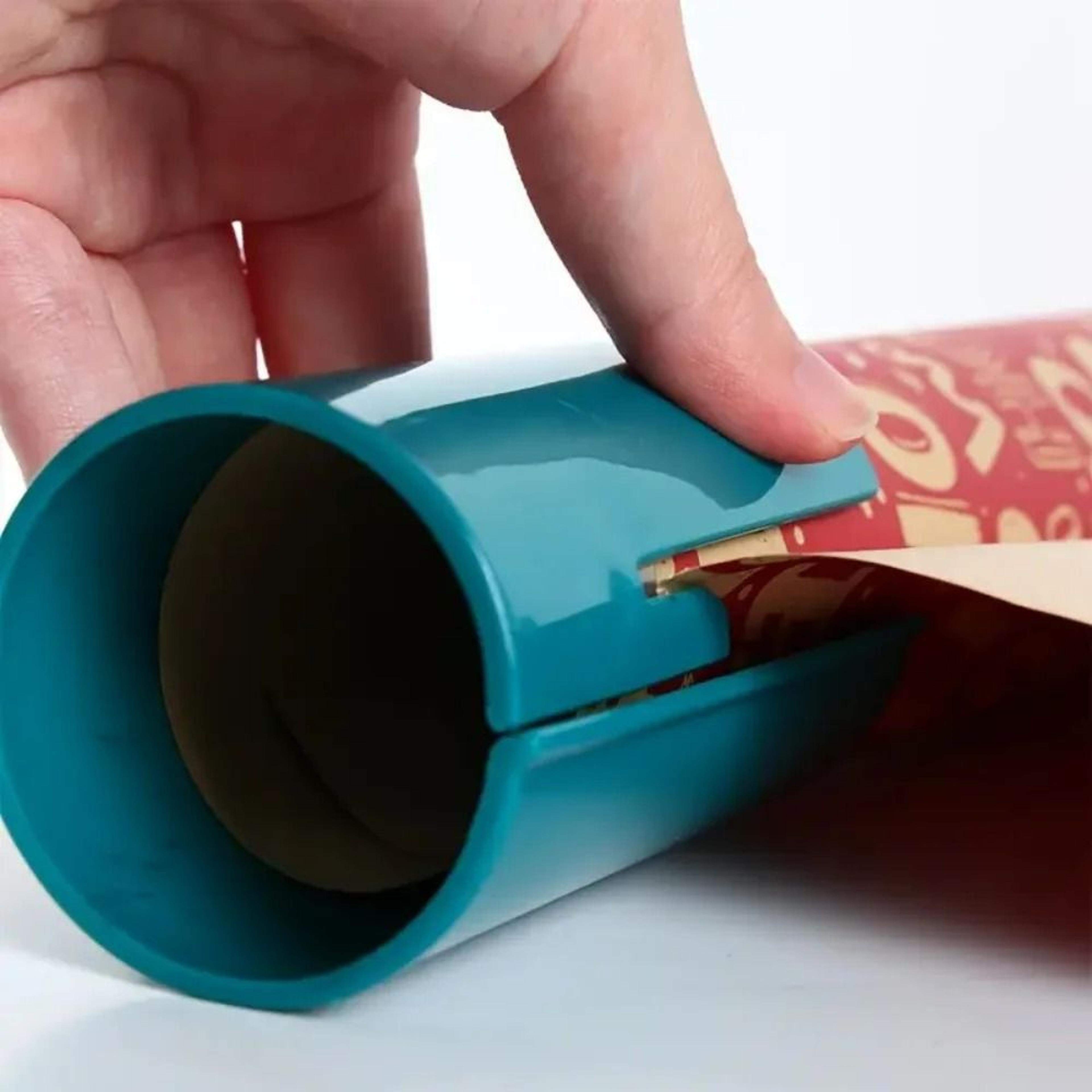 sliding roll wrapping paper cutter tool