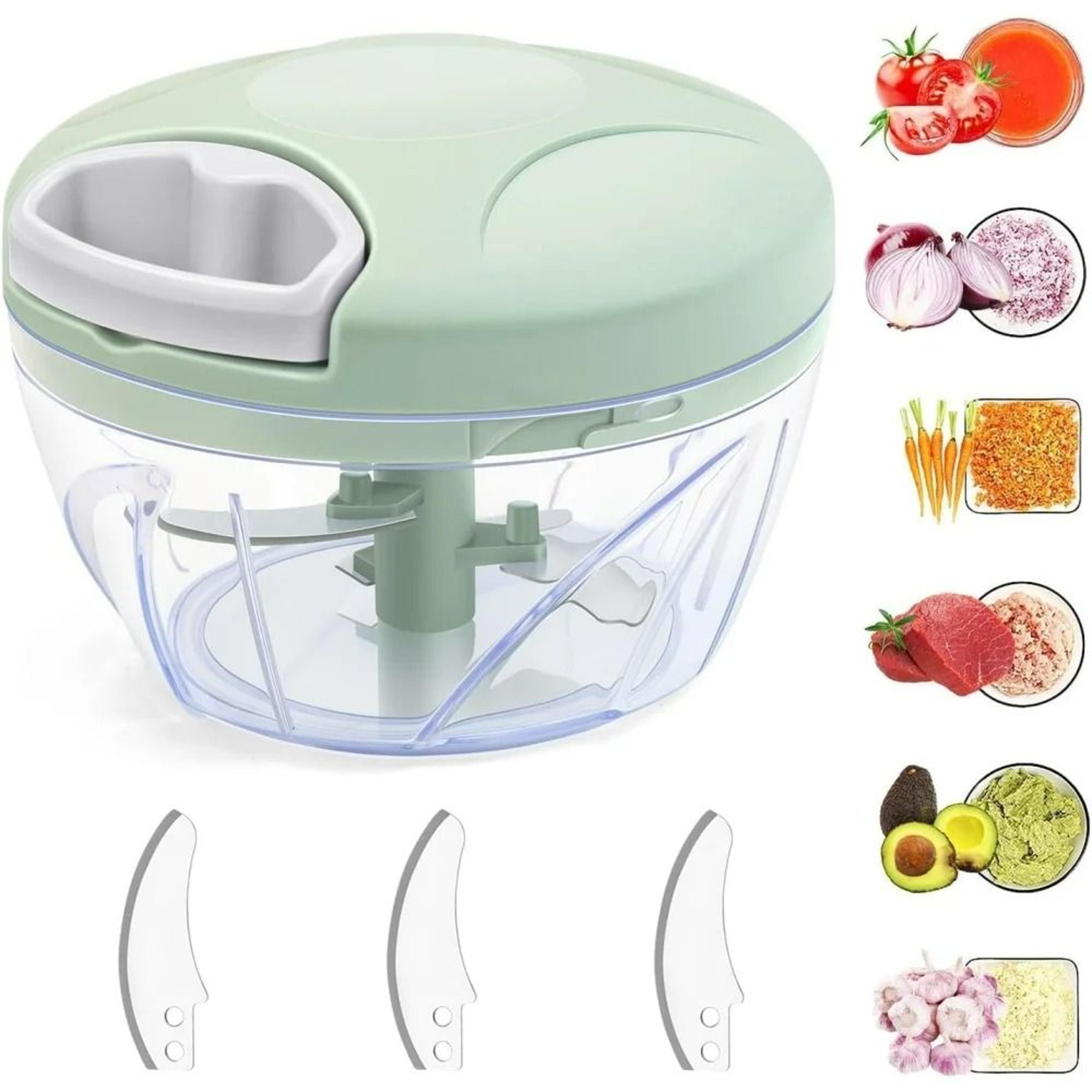 16.9 fl oz (500 ml) hand-pull food chopper & vegetable processor