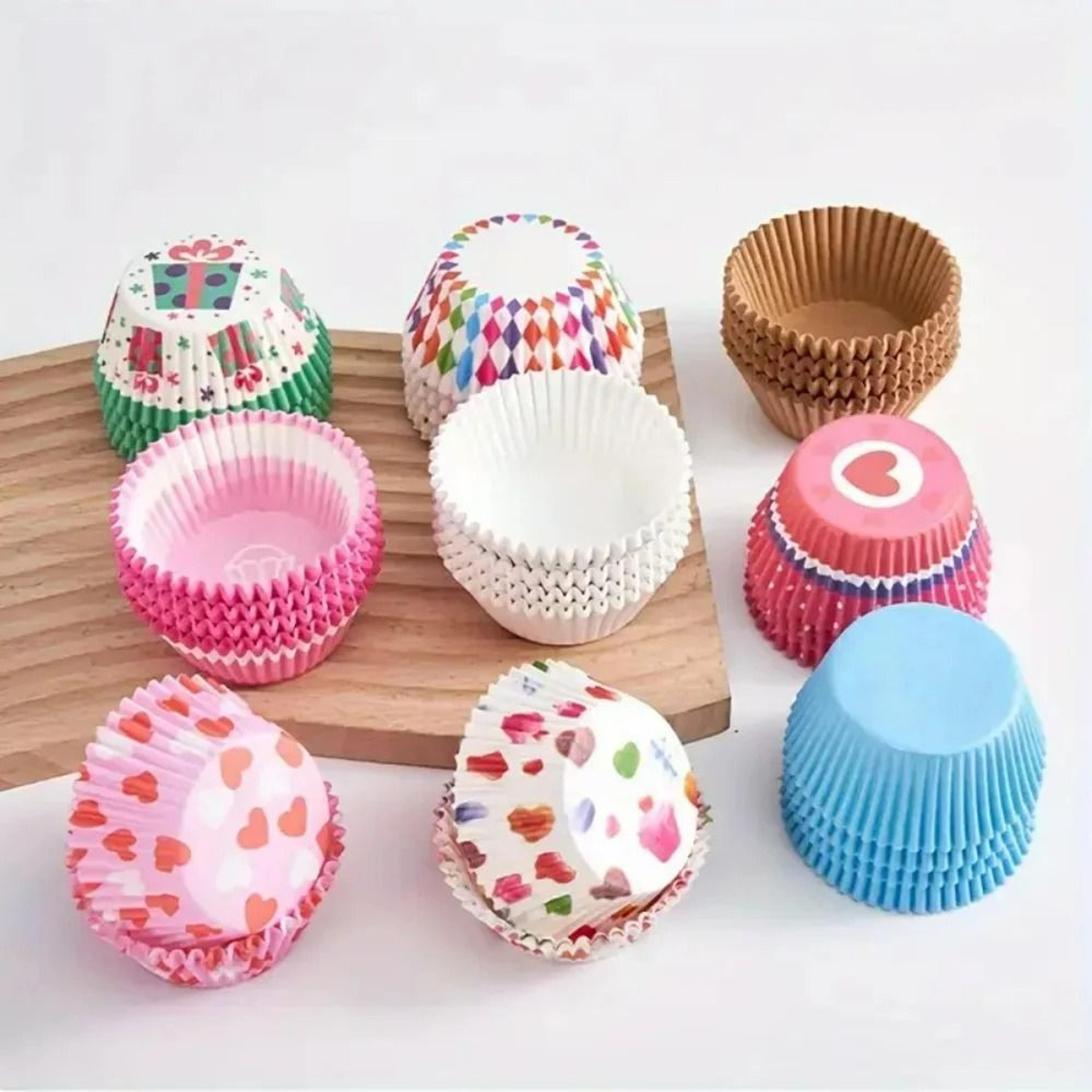 disposable greaseproof paper cupcake & muffin liners ( pack of 100 )