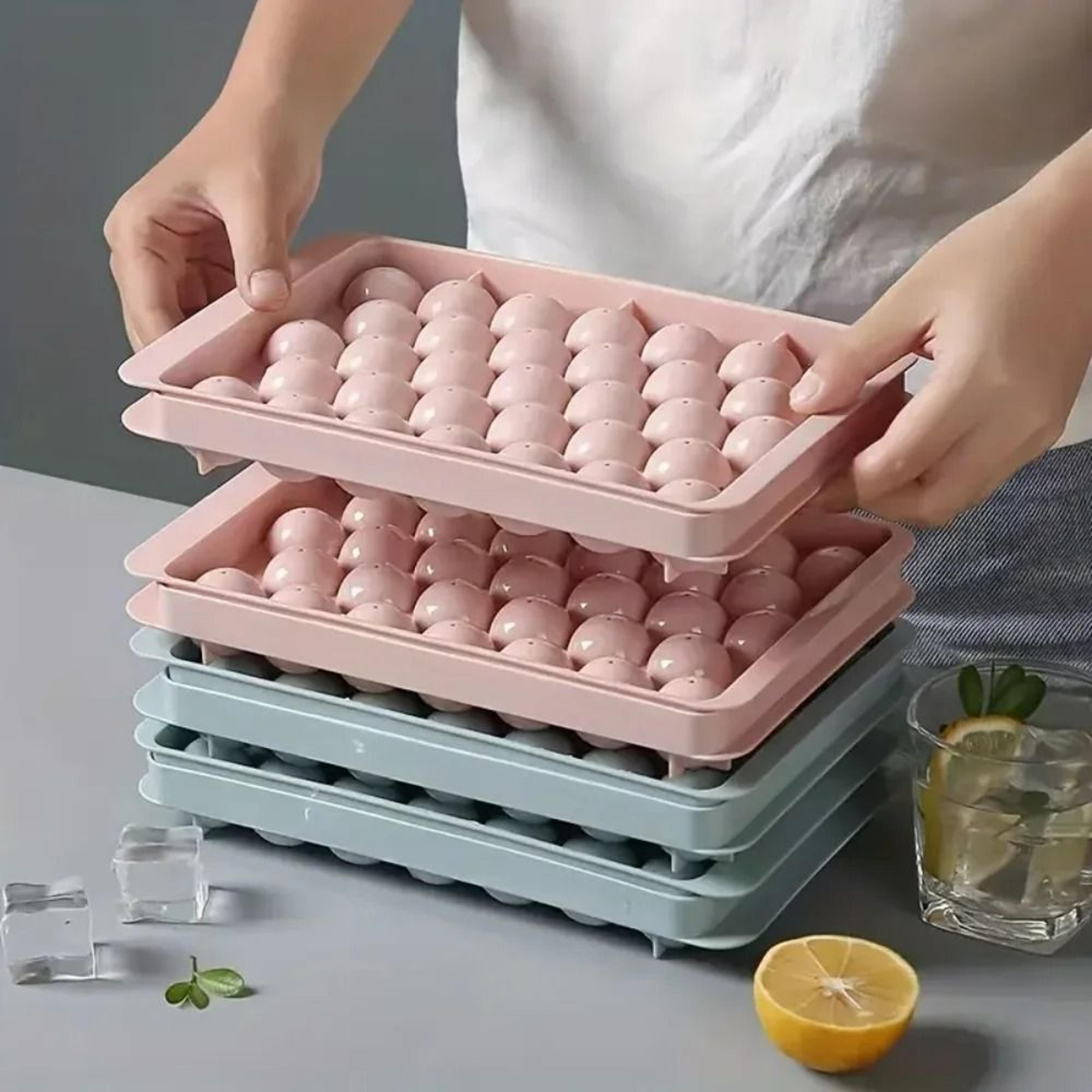 round ice cube sphere mold trays ( pack of 2 - 66 total cavities )