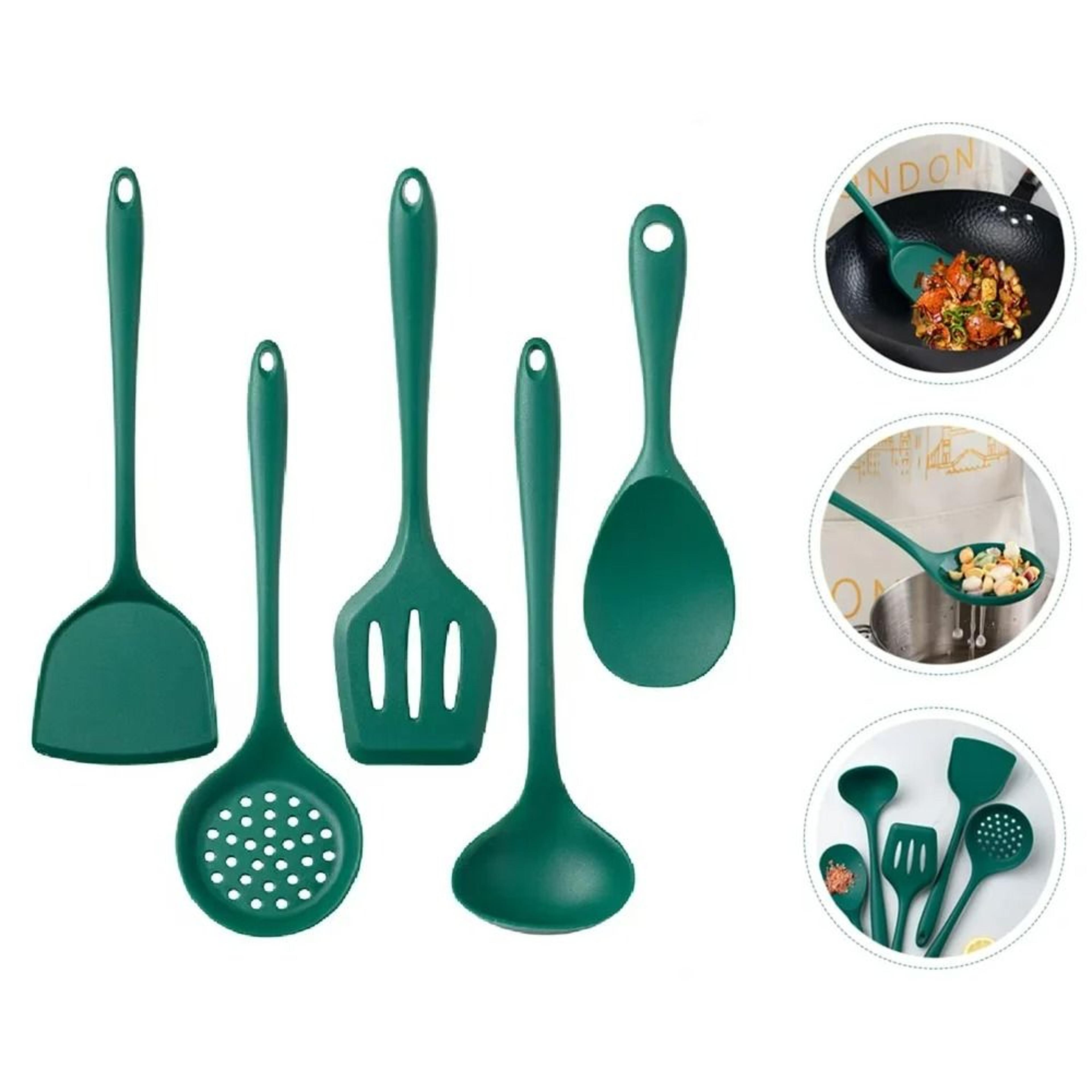 5-piece heat-resistant non-stick silicone kitchen utensil set