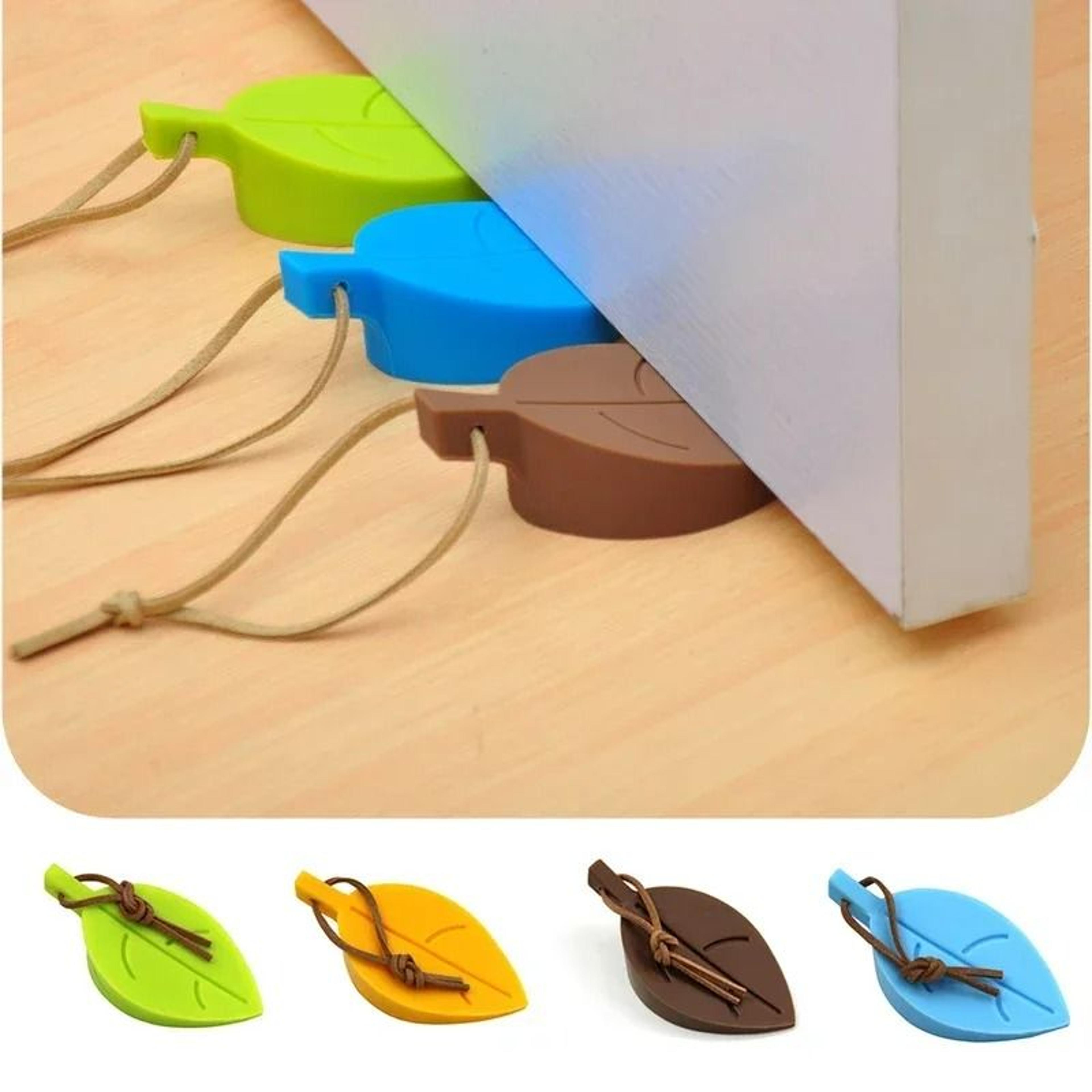 leaf shaped silicone rubber door stopper decorative anti pinch safety wedge