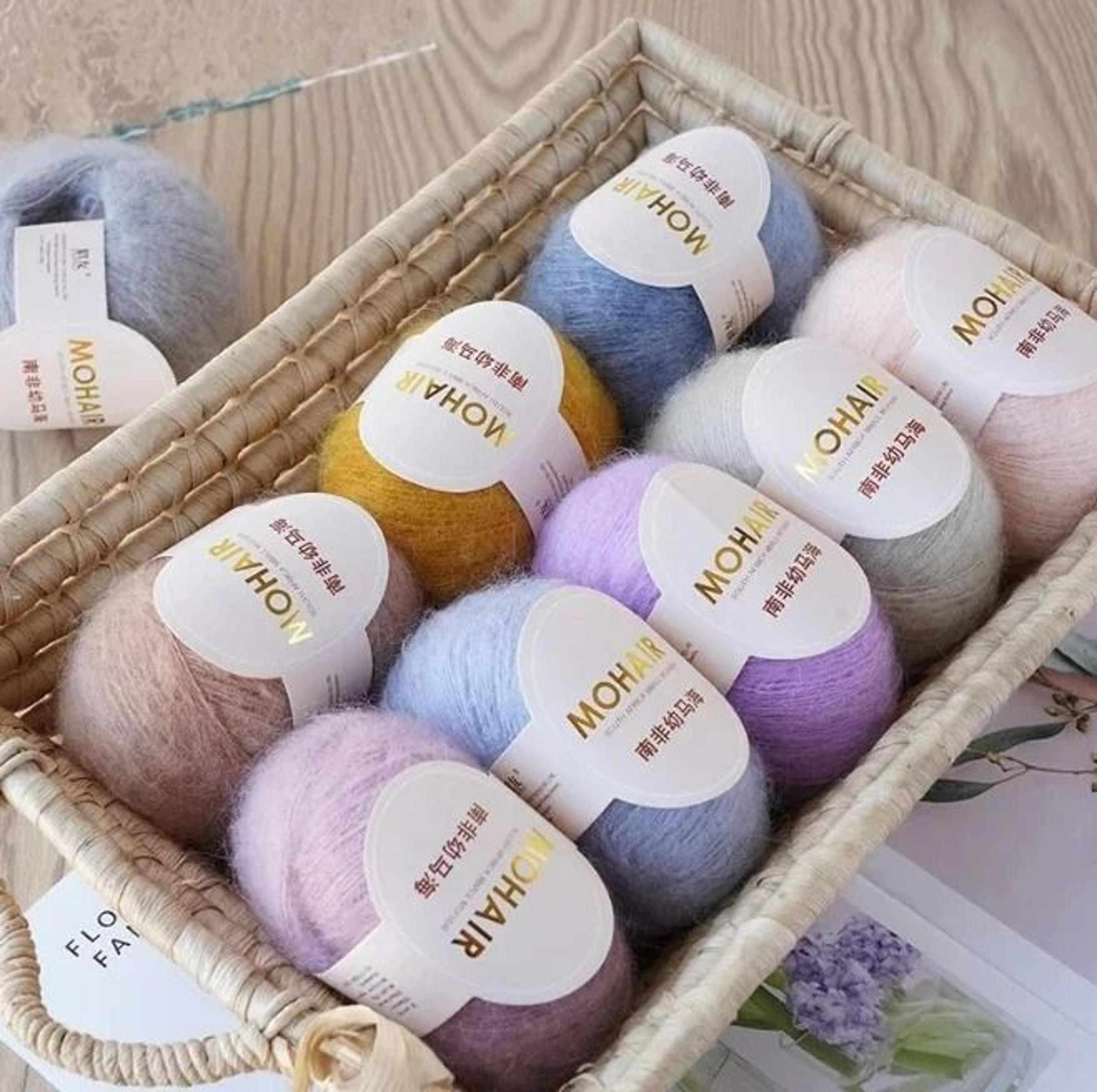 soft mohair crochet yarn skin friendly eco friendly knitting thread for shawls and sweaters