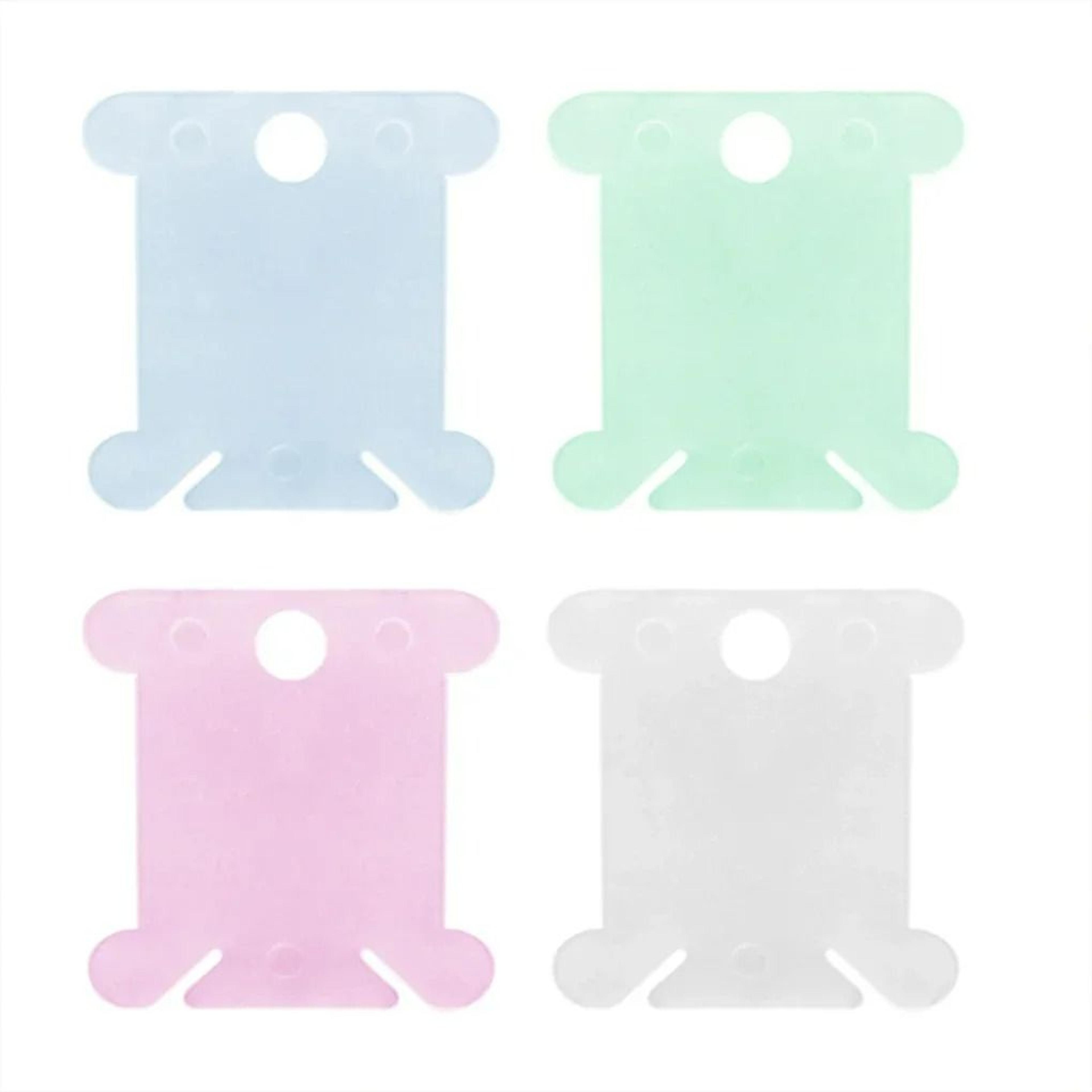 20 piece plastic embroidery floss bobbins thread organizer spool cards