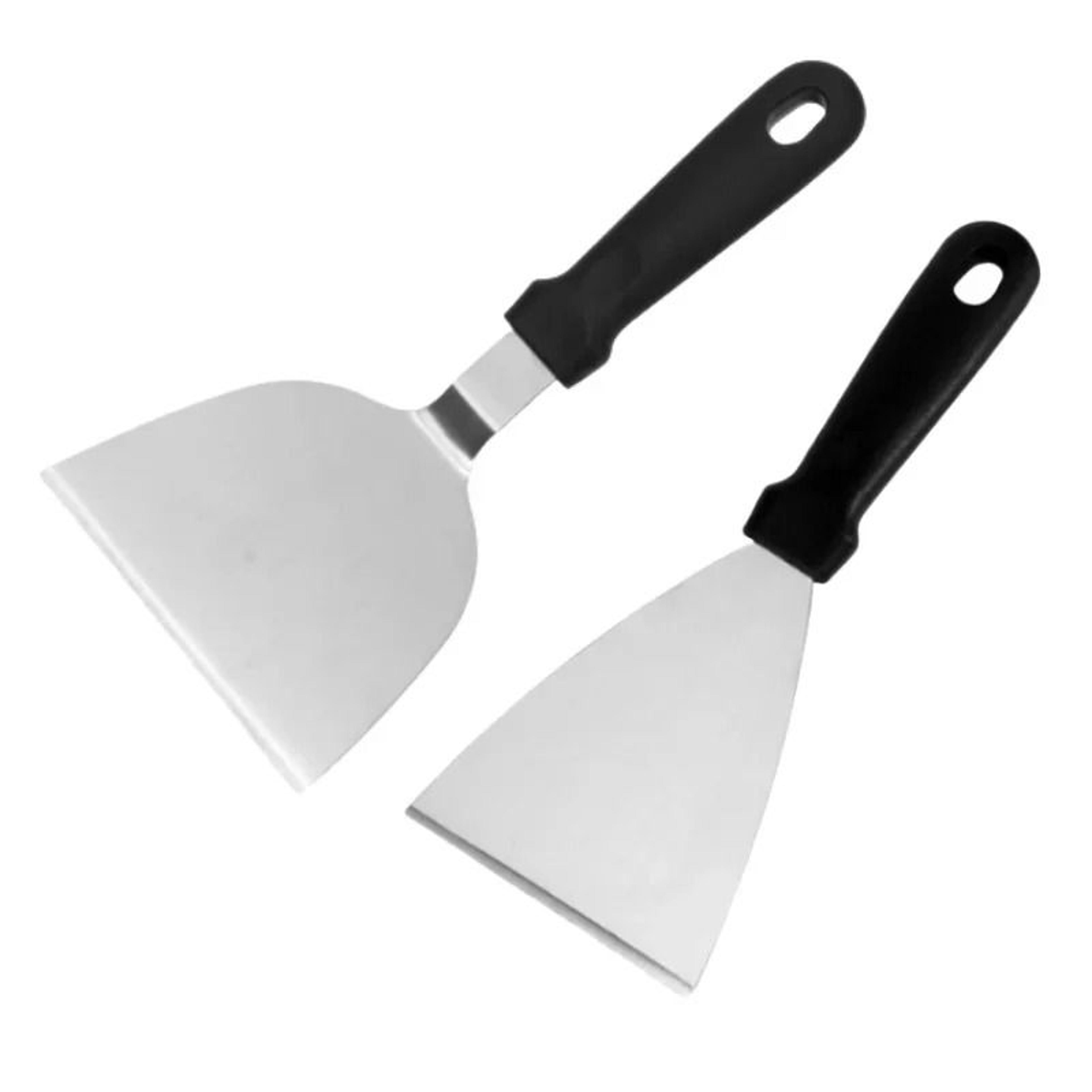 heavy duty stainless steel griddle spatula flat top metal hamburger scraper
