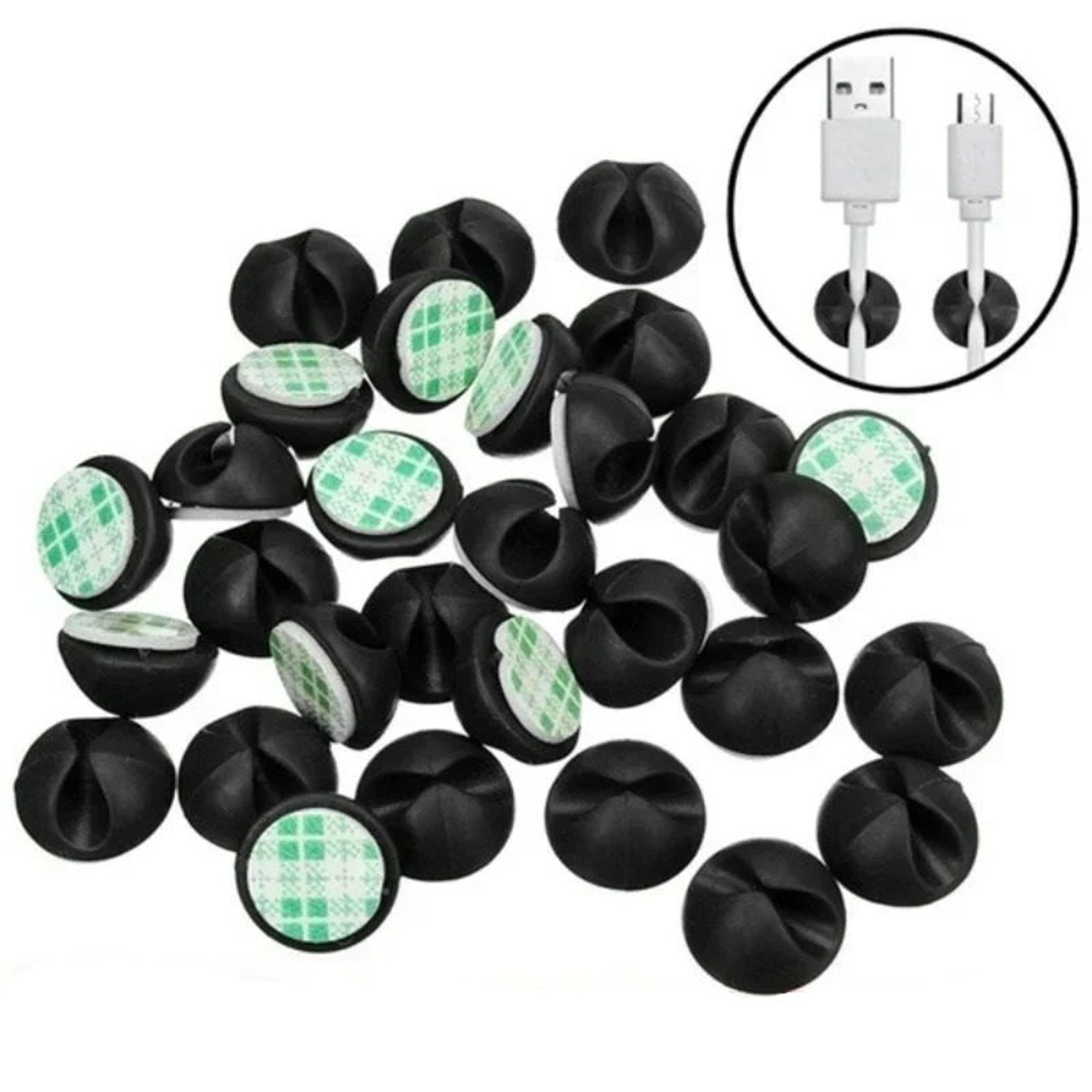 10 piece silicone cable organizer clips desktop cord management holders
