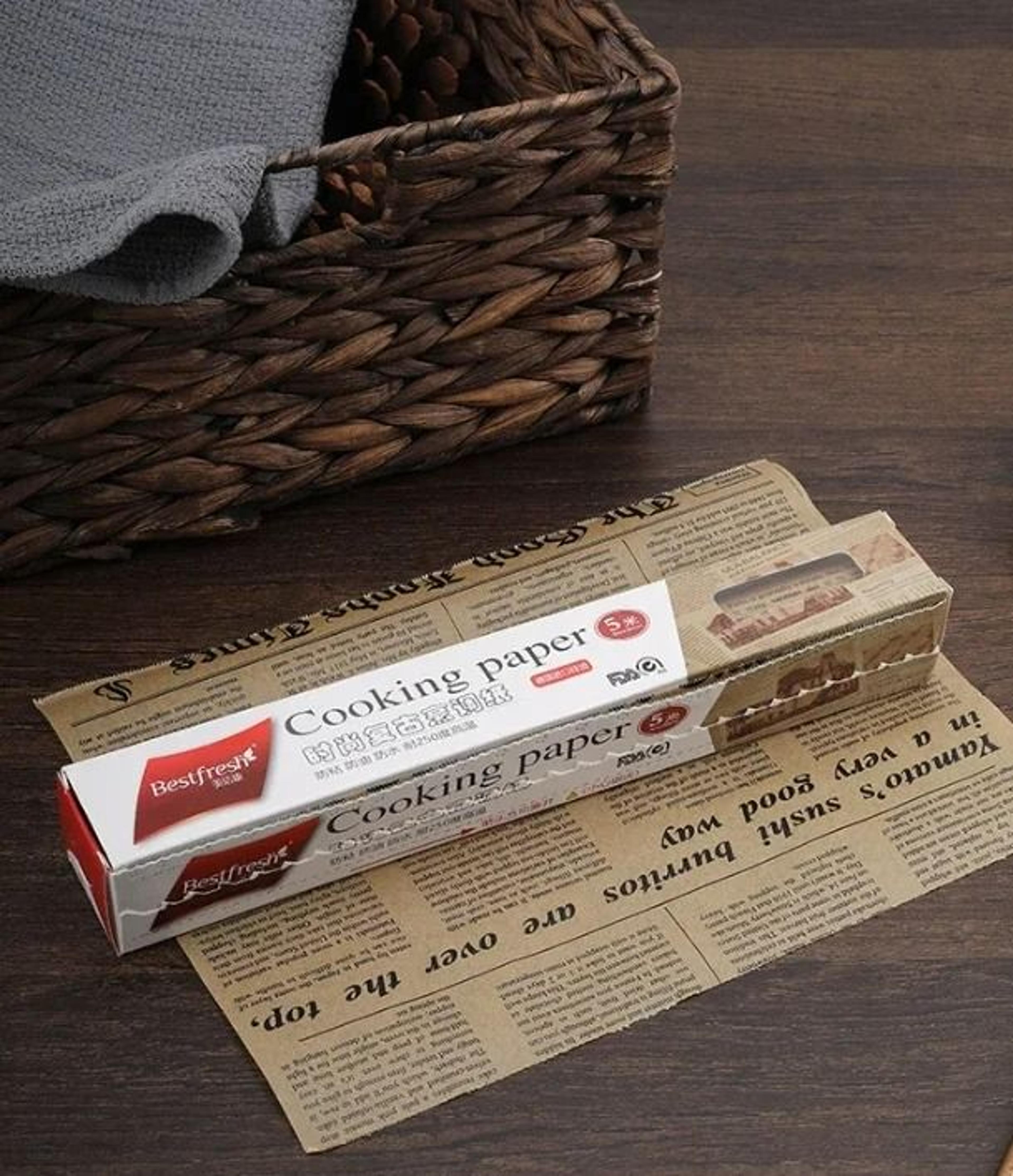 retro english newspaper food grade greaseproof paper roll sandwich burger wrap
