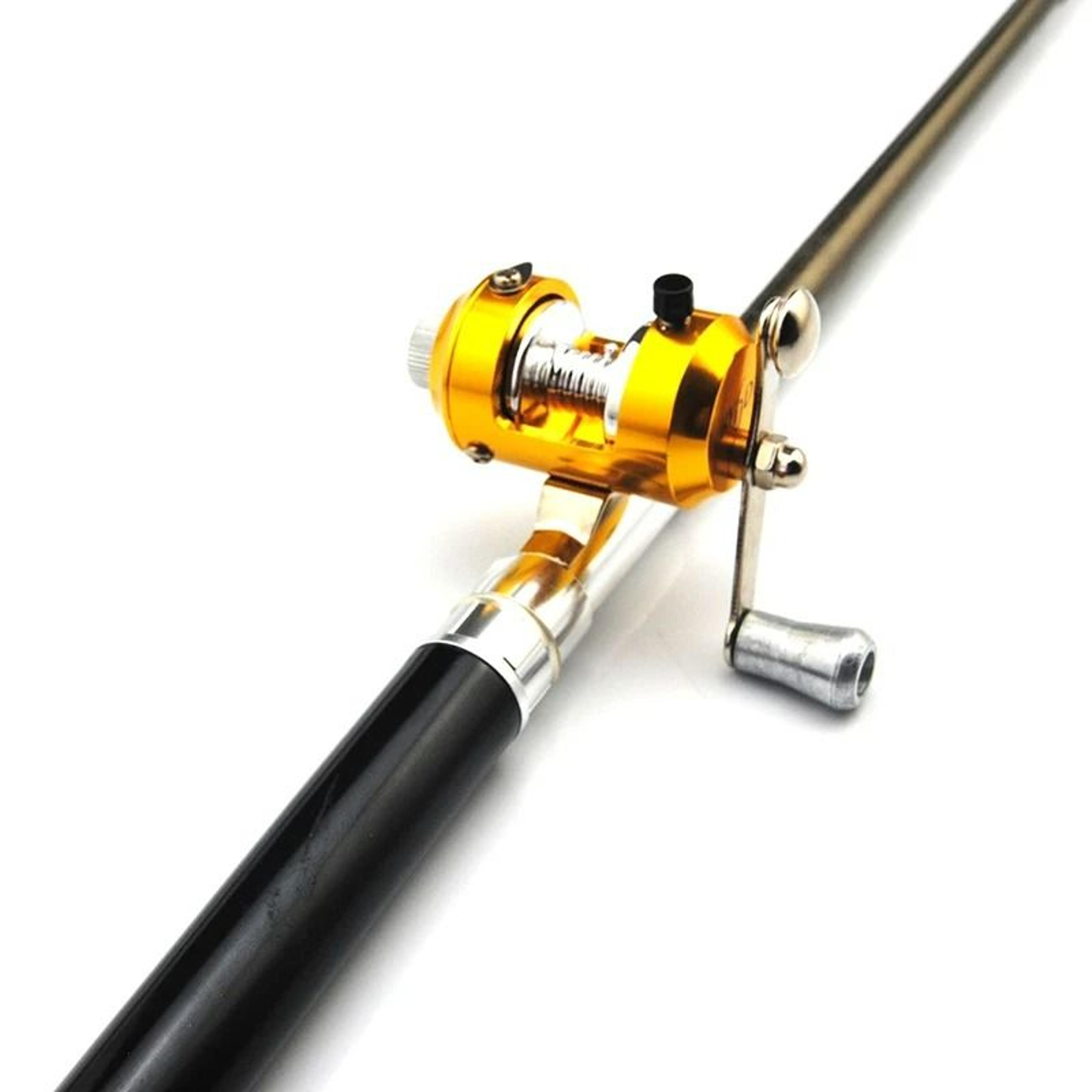 mini metal drum fishing reel compact pen rod ice fishing line wheel