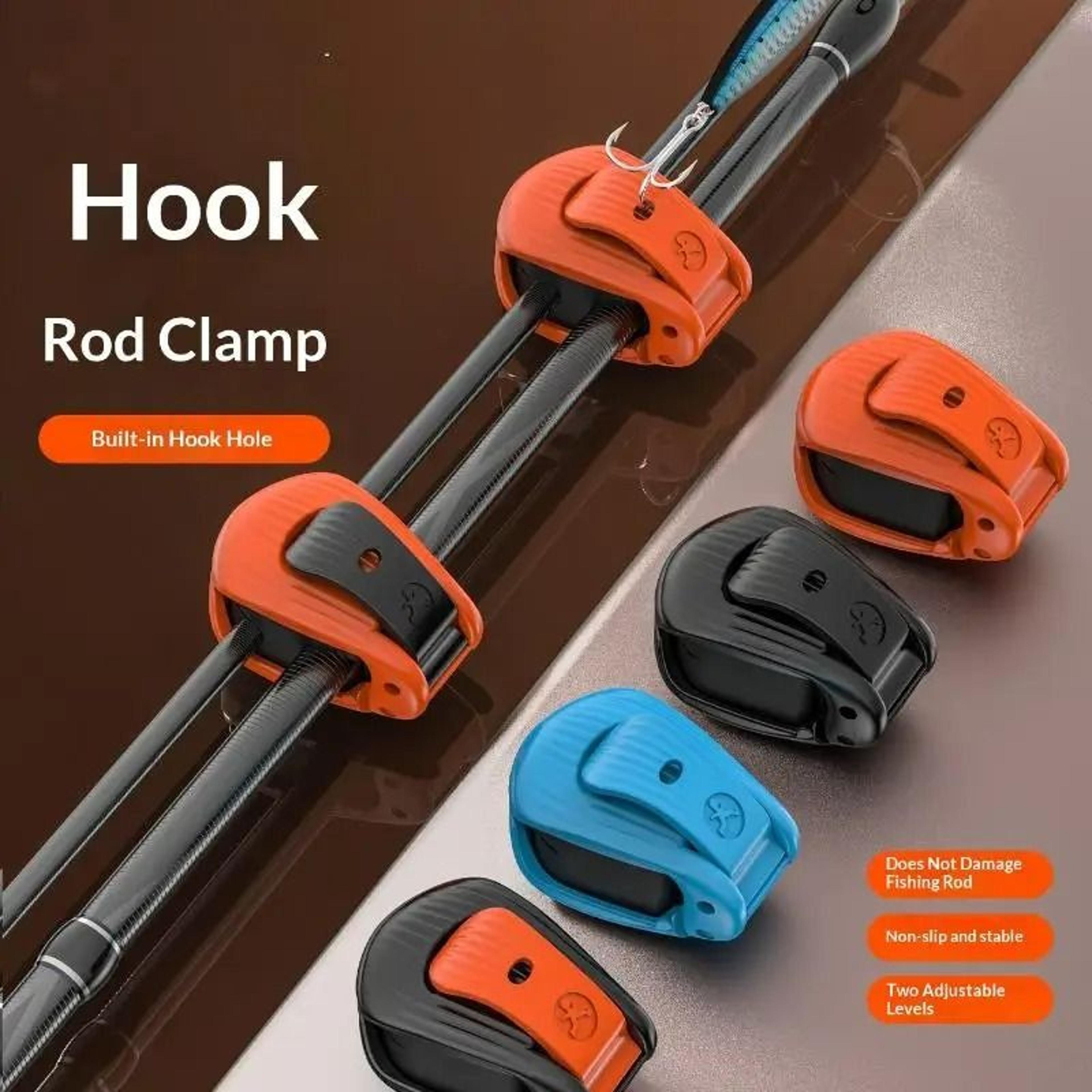 2 piece compact fishing rod holder clip portable fishing pole fixer set