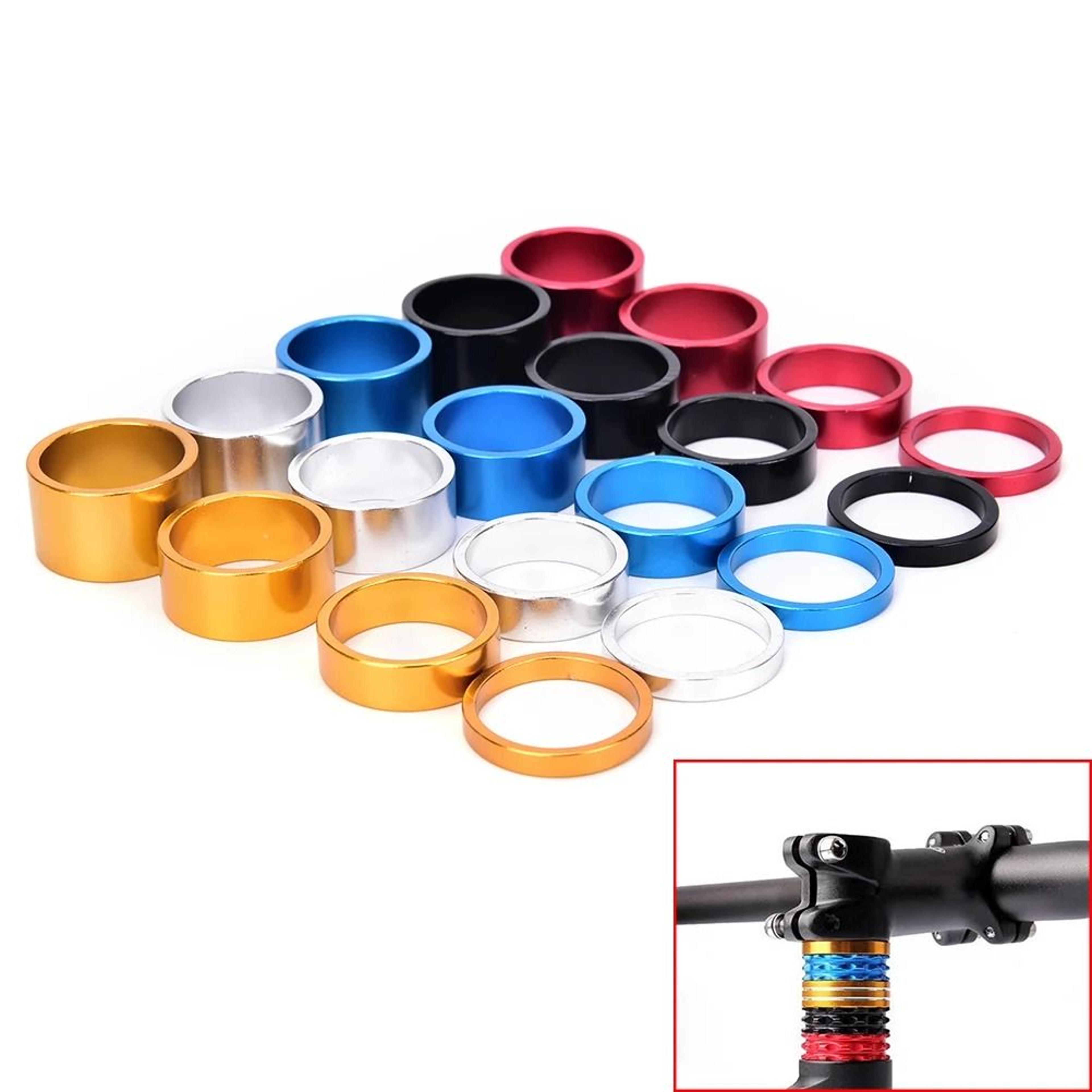 4 piece bicycle headset washer set aluminum alloy bike stem spacers