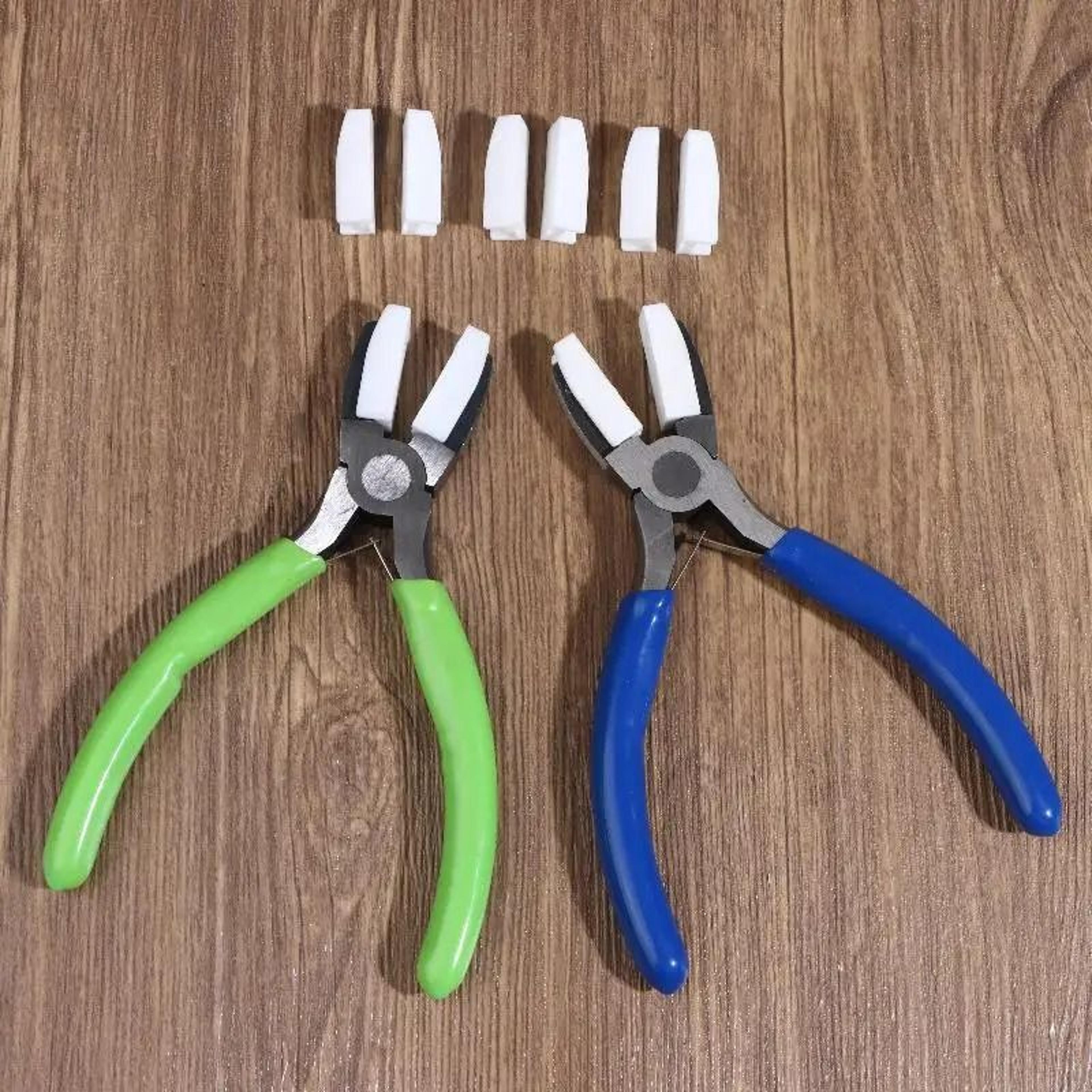 nylon jaw carbon steel flat nose pliers for jewelry making wire looping and shaping