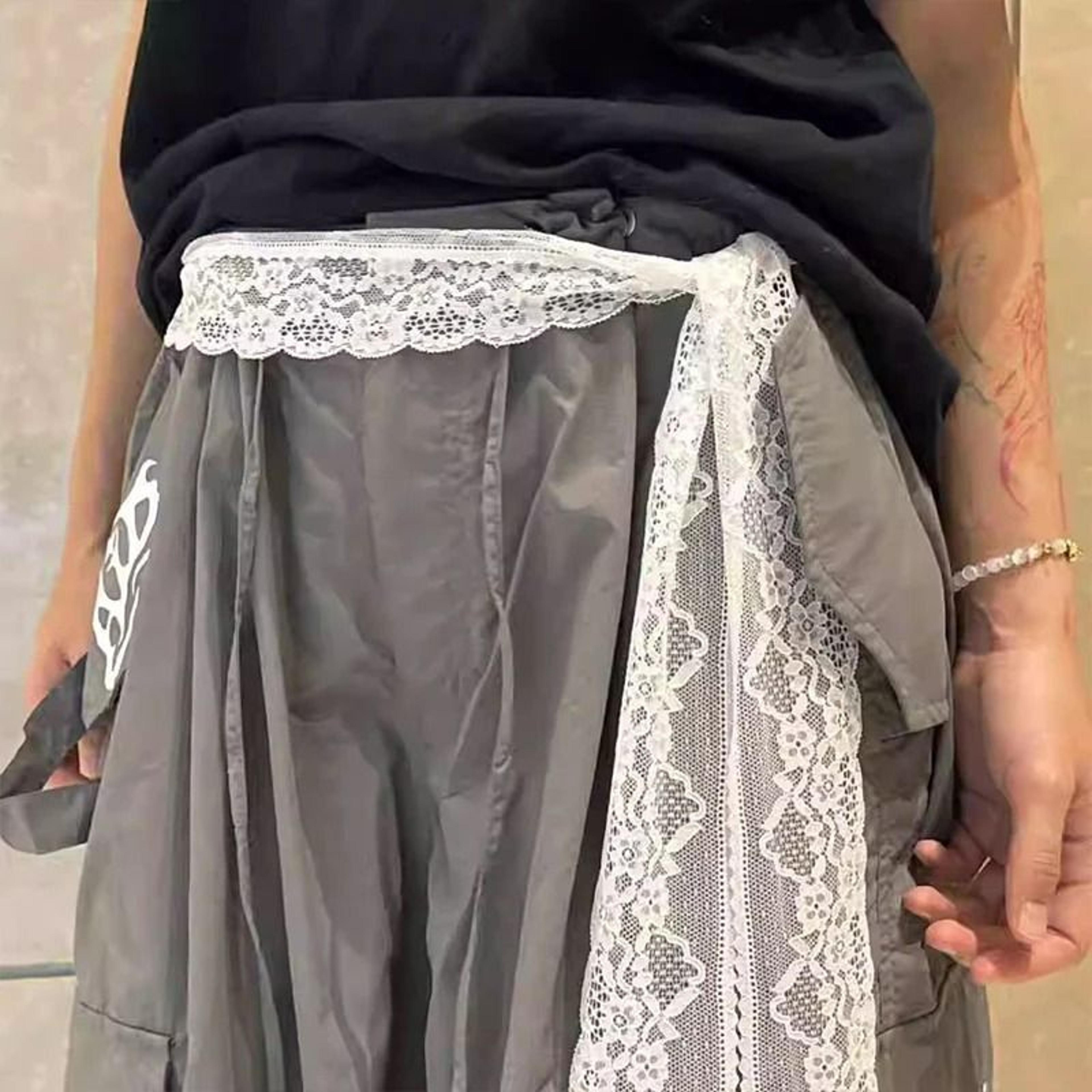 french retro long lace scarf belt korean casual sweet summer waist tie