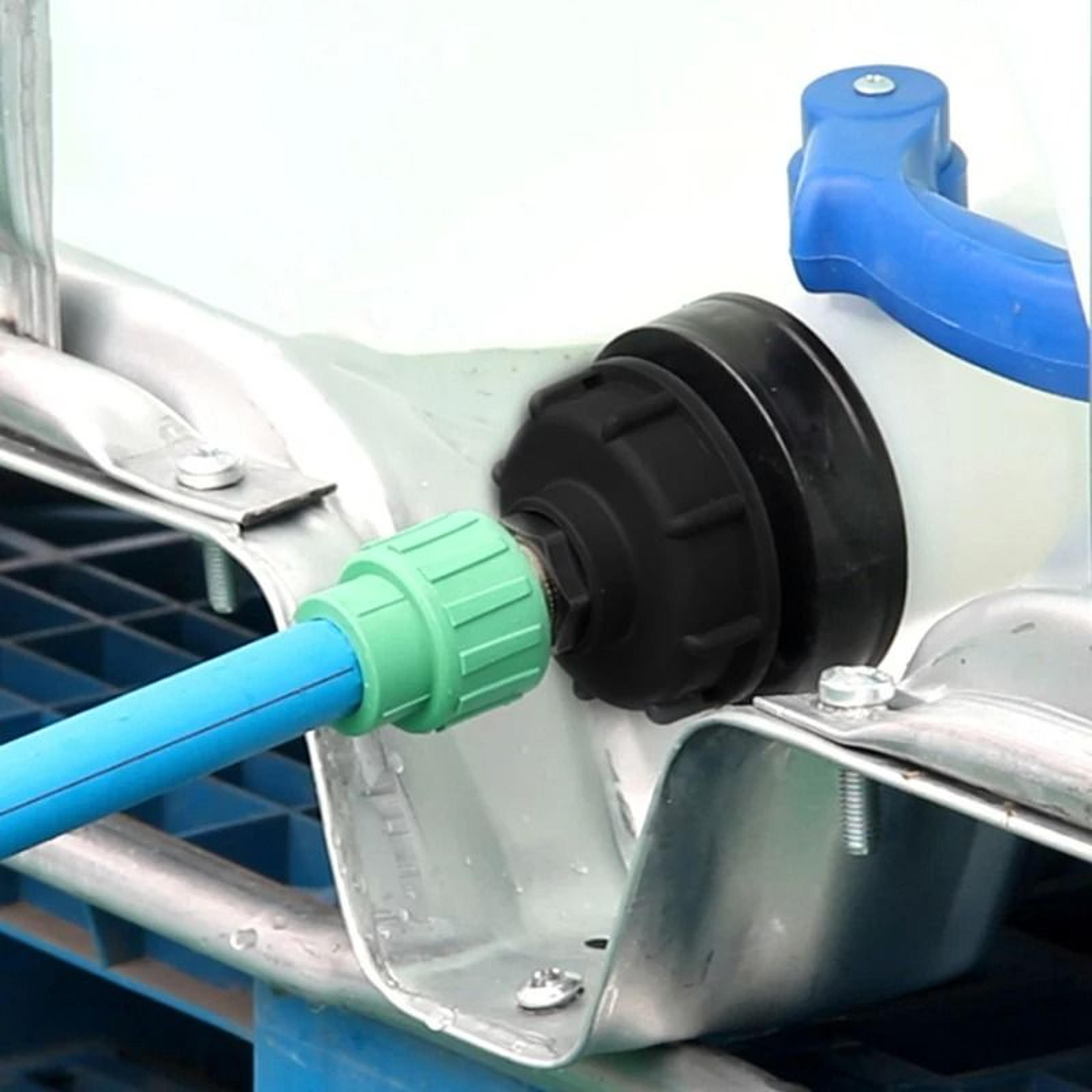 durable ibc tank adapter s60x6 coarse thread cap to threaded hose connector