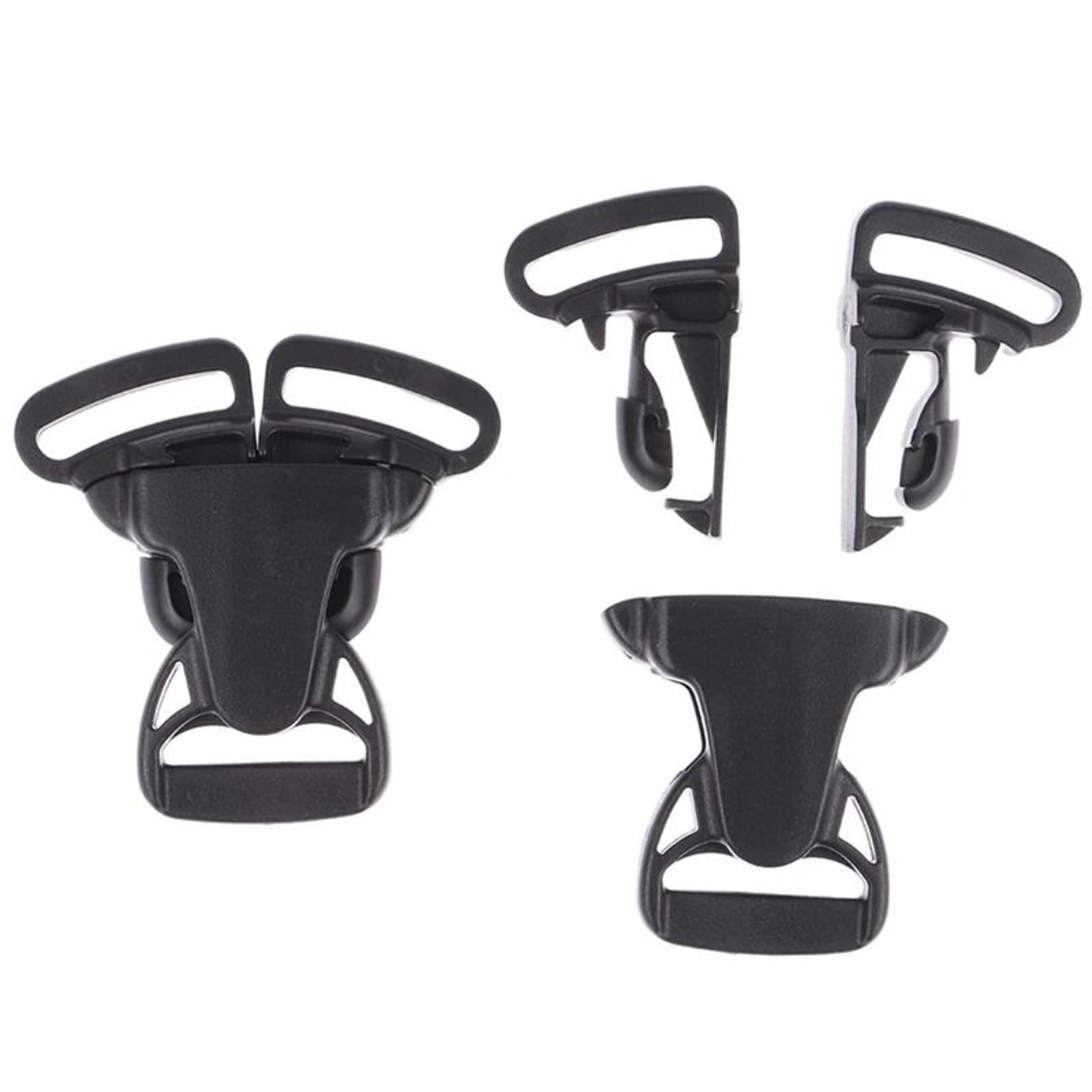 2 piece 3-way quick release plastic side buckle set for webbing straps