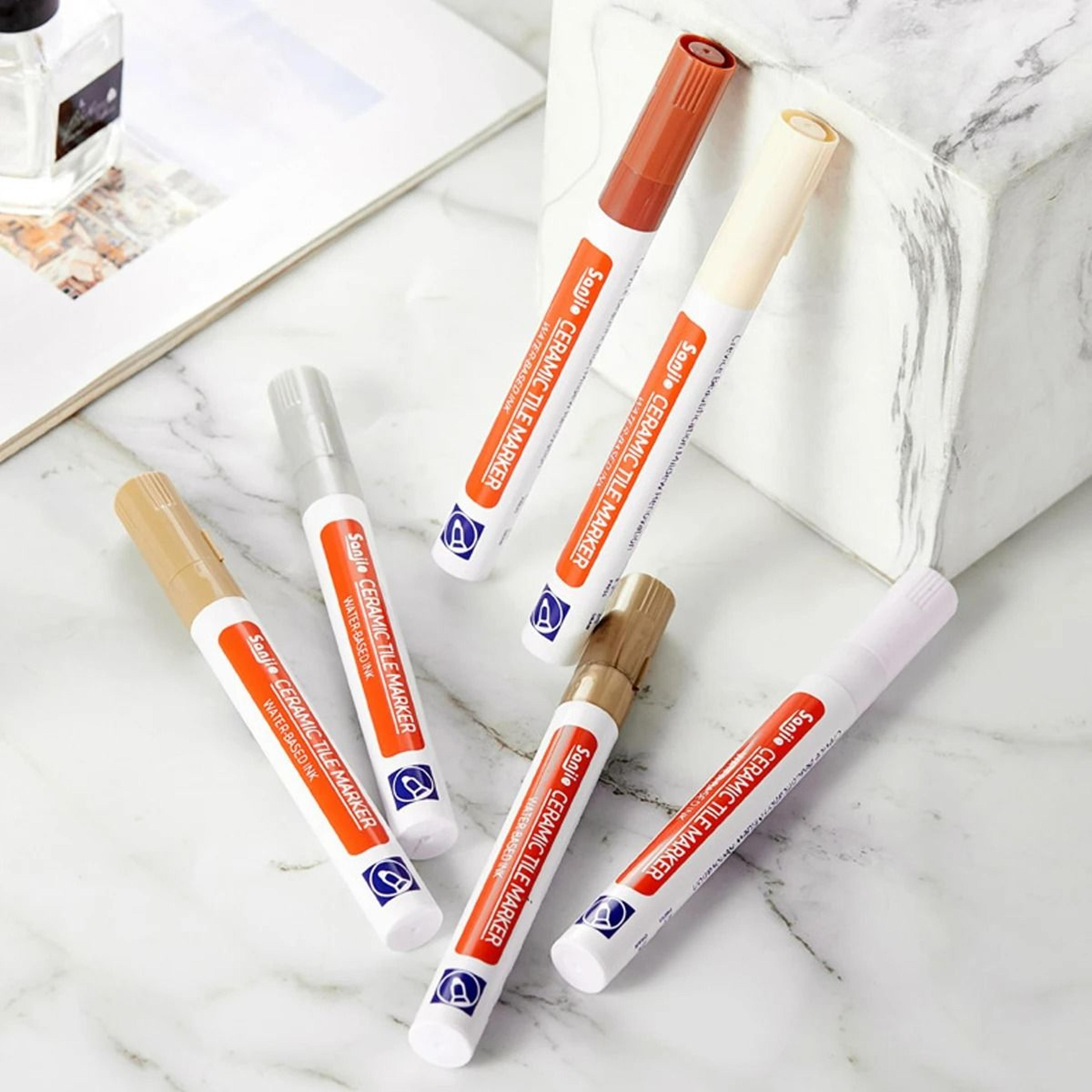 5 piece waterproof ceramic tile grout marker pen set with anti-mold formula