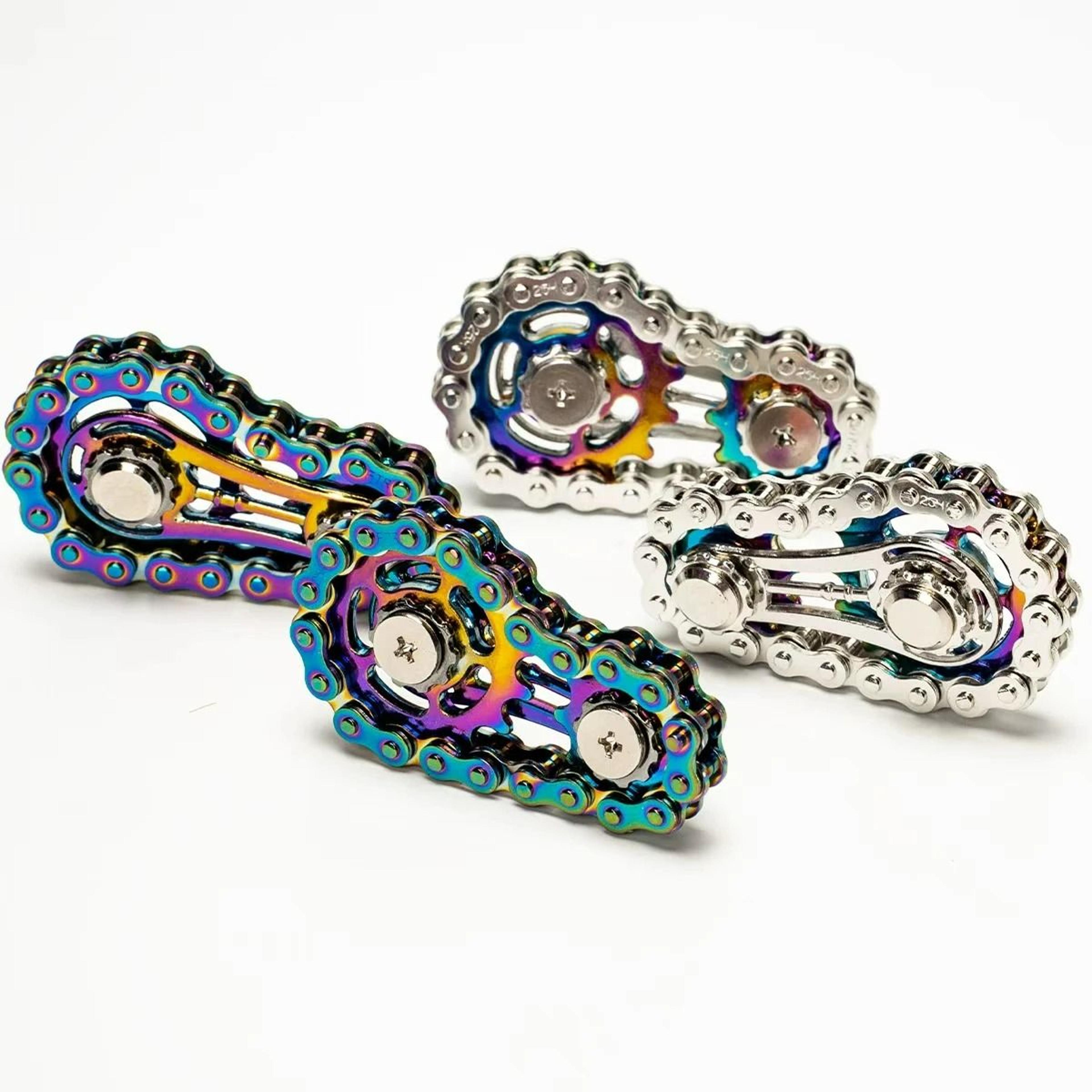 silent cnc machined stainless steel bicycle chain gear finger spinner