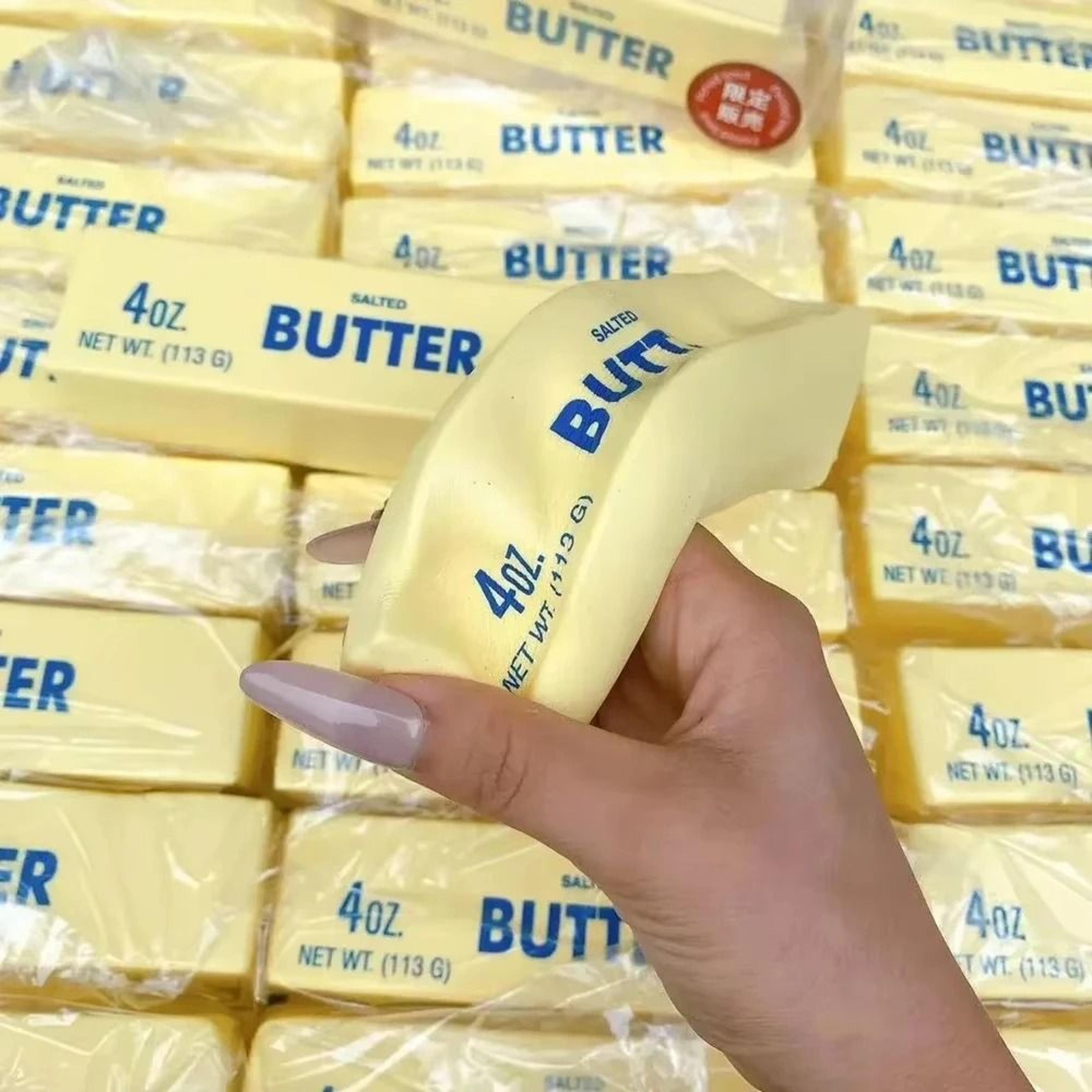 slow-rising butter stick squishy sensory fidget and prank stress relief toy