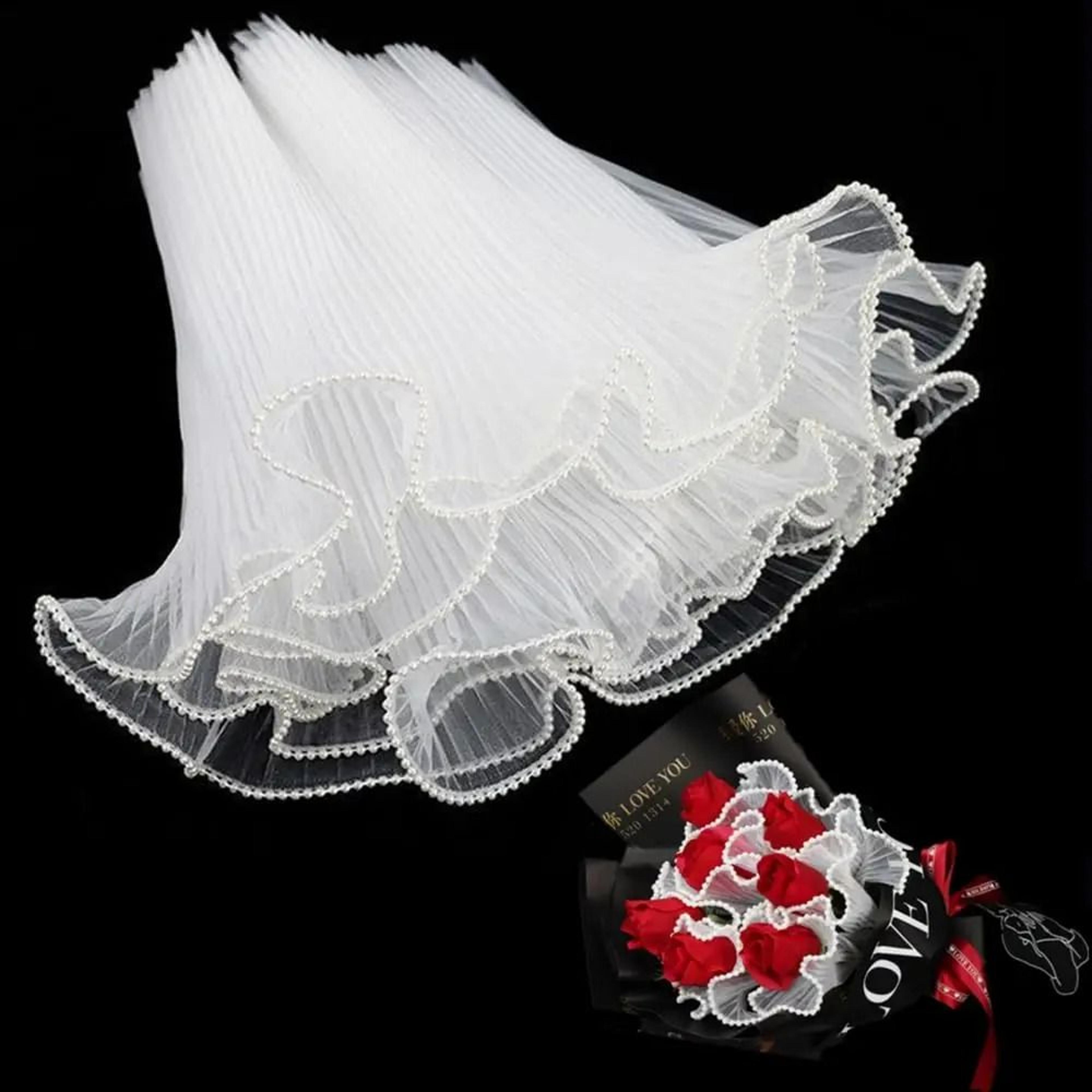 pearl wave yarn flower bouquet wrapping paper pack