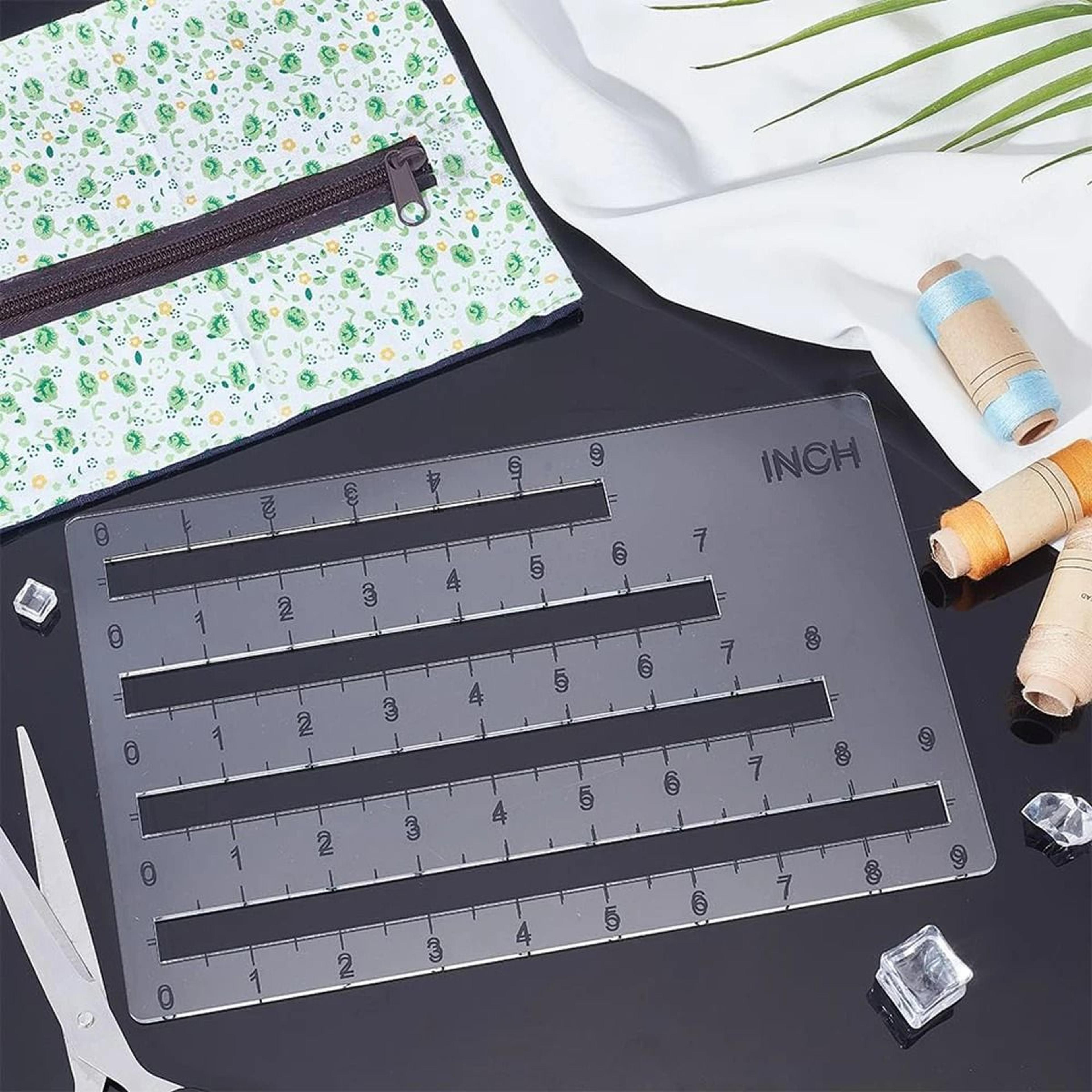 transparent acrylic pocket sewing ruler template set for diy bag making & quilting