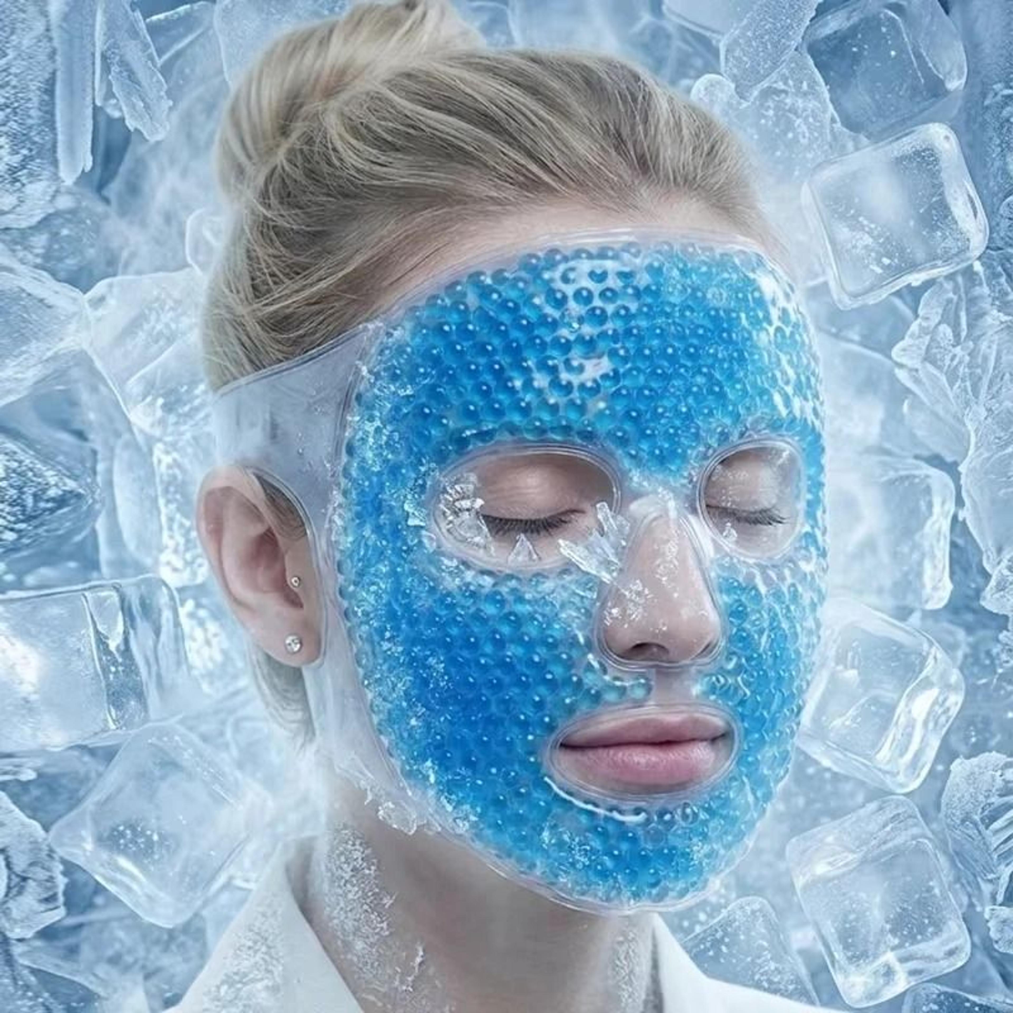 reusable gel bead hot and cold therapy facial ice mask