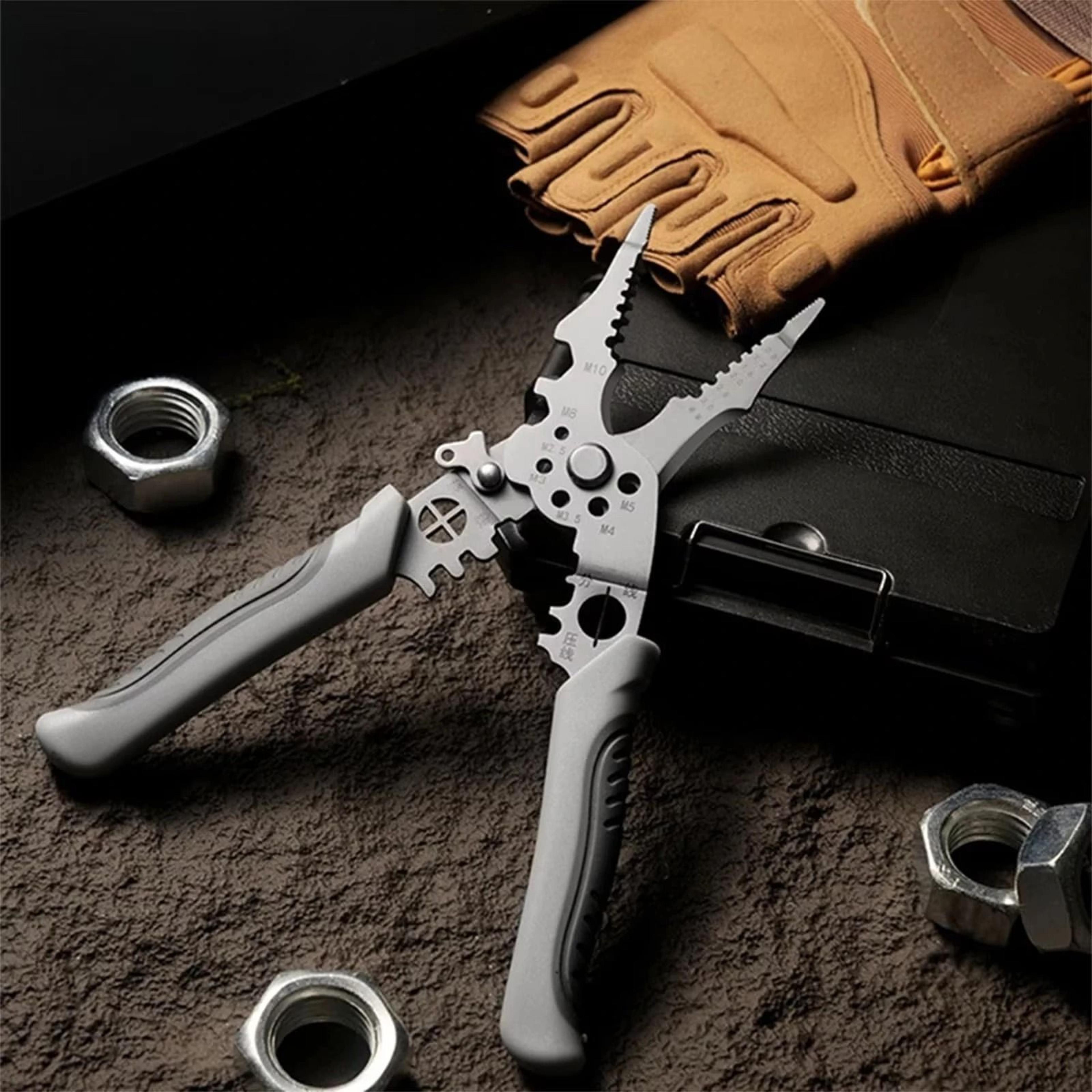 10-in-1 heavy-duty multifunction electrician wire stripper and crimping pliers