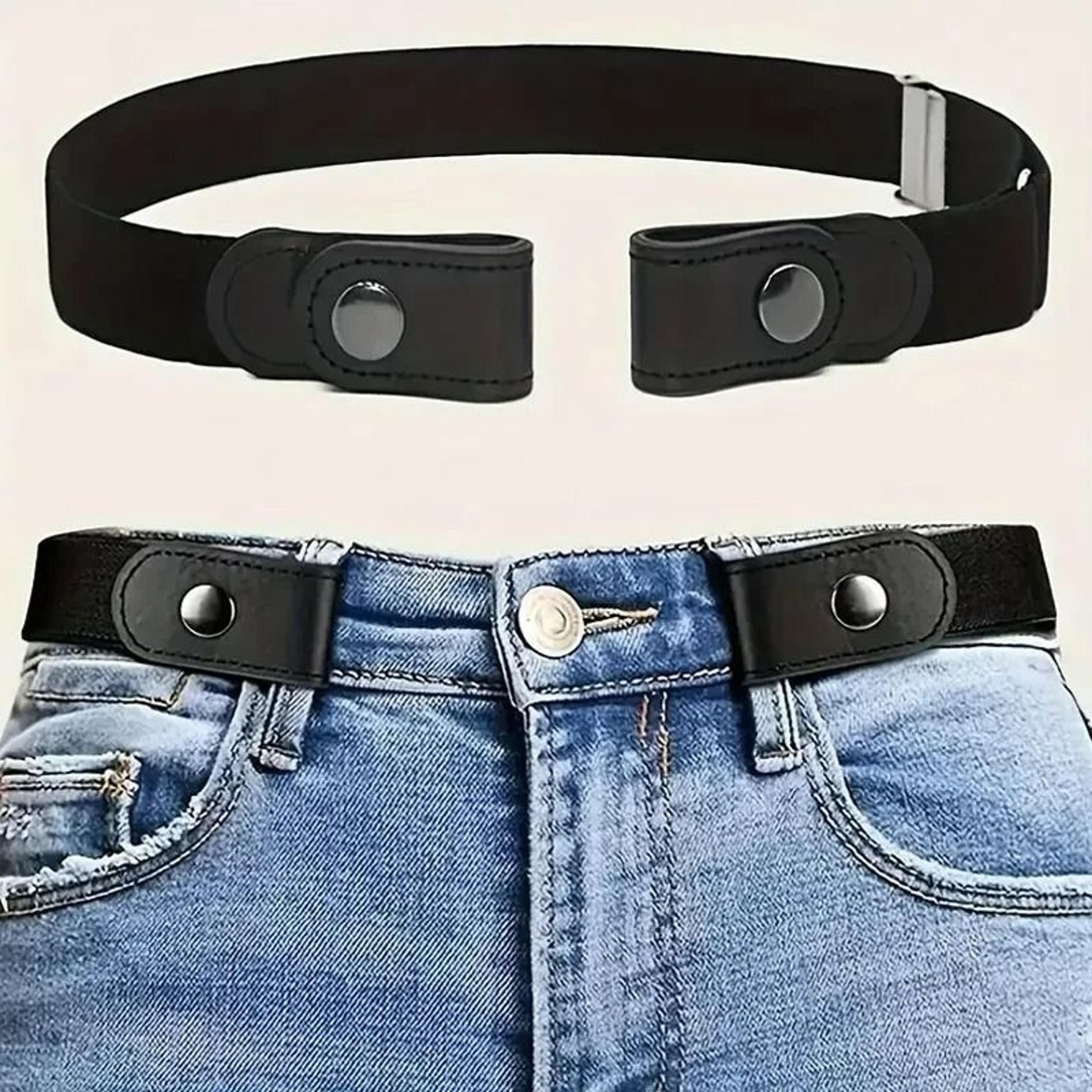 1-piece traceless invisible elastic buckle-free belt for jeans and pants
