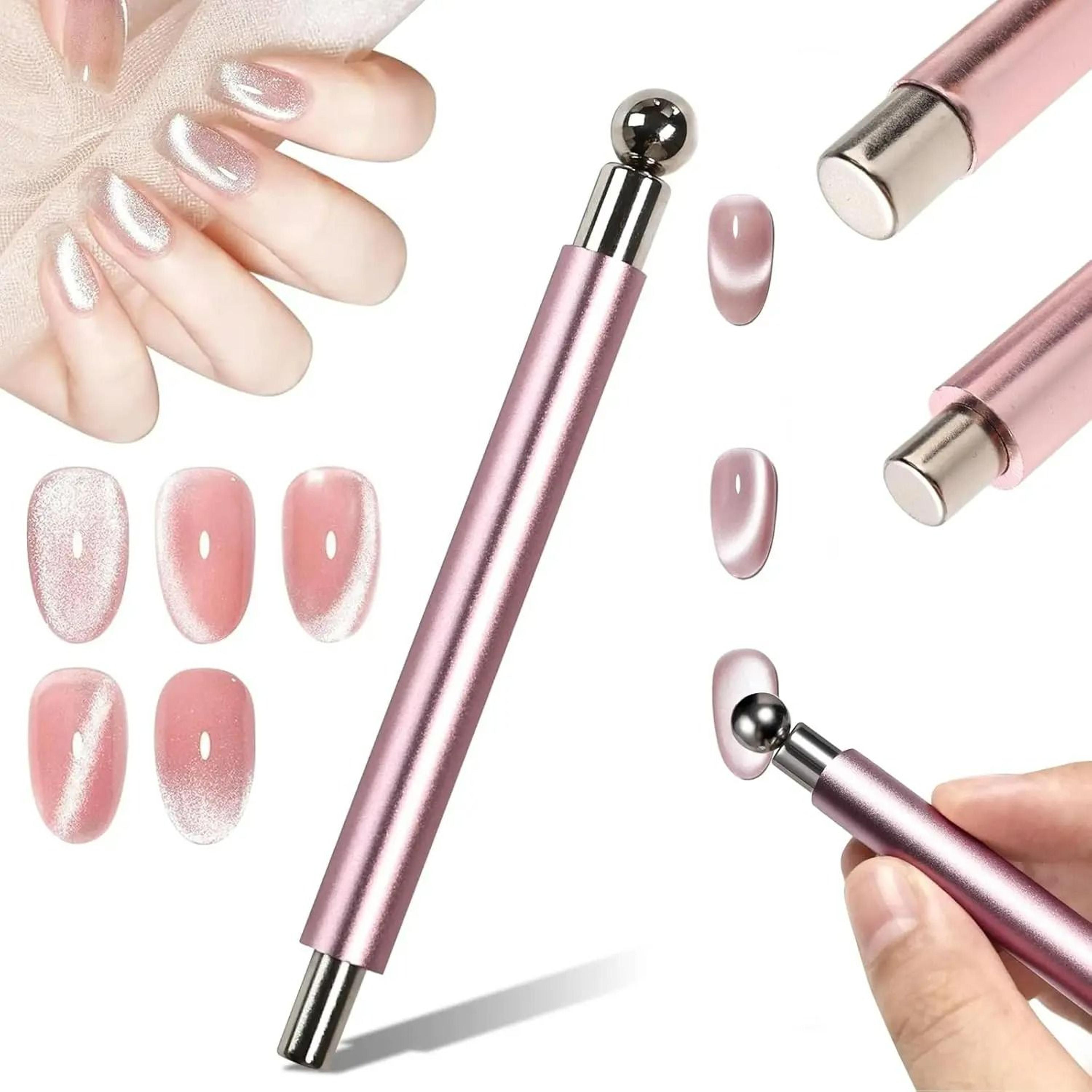 double-headed nail cat eye magnetic ball and magnet stick tool for 3d gel polish art