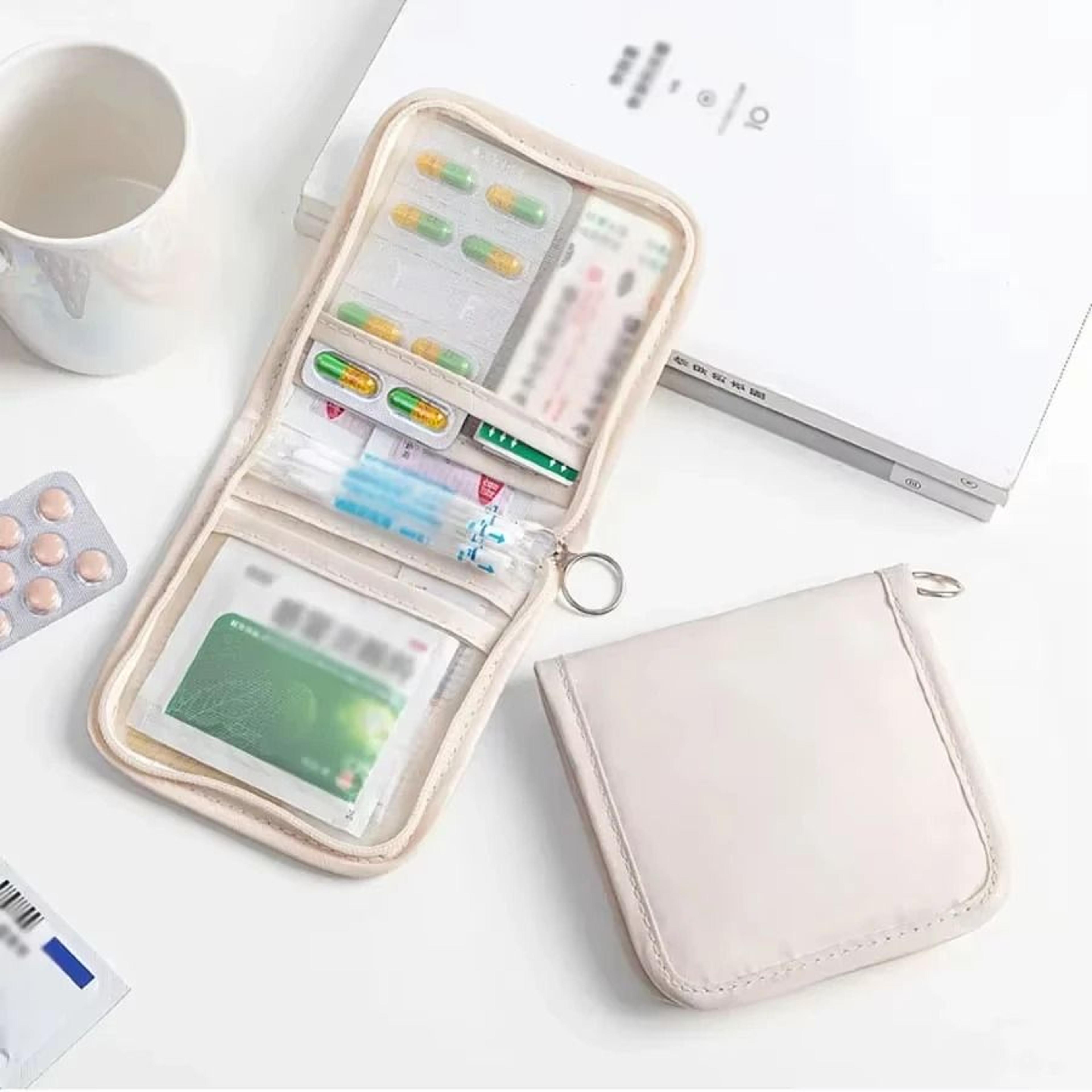 mini portable foldable first aid pouch and emergency medical storage bag