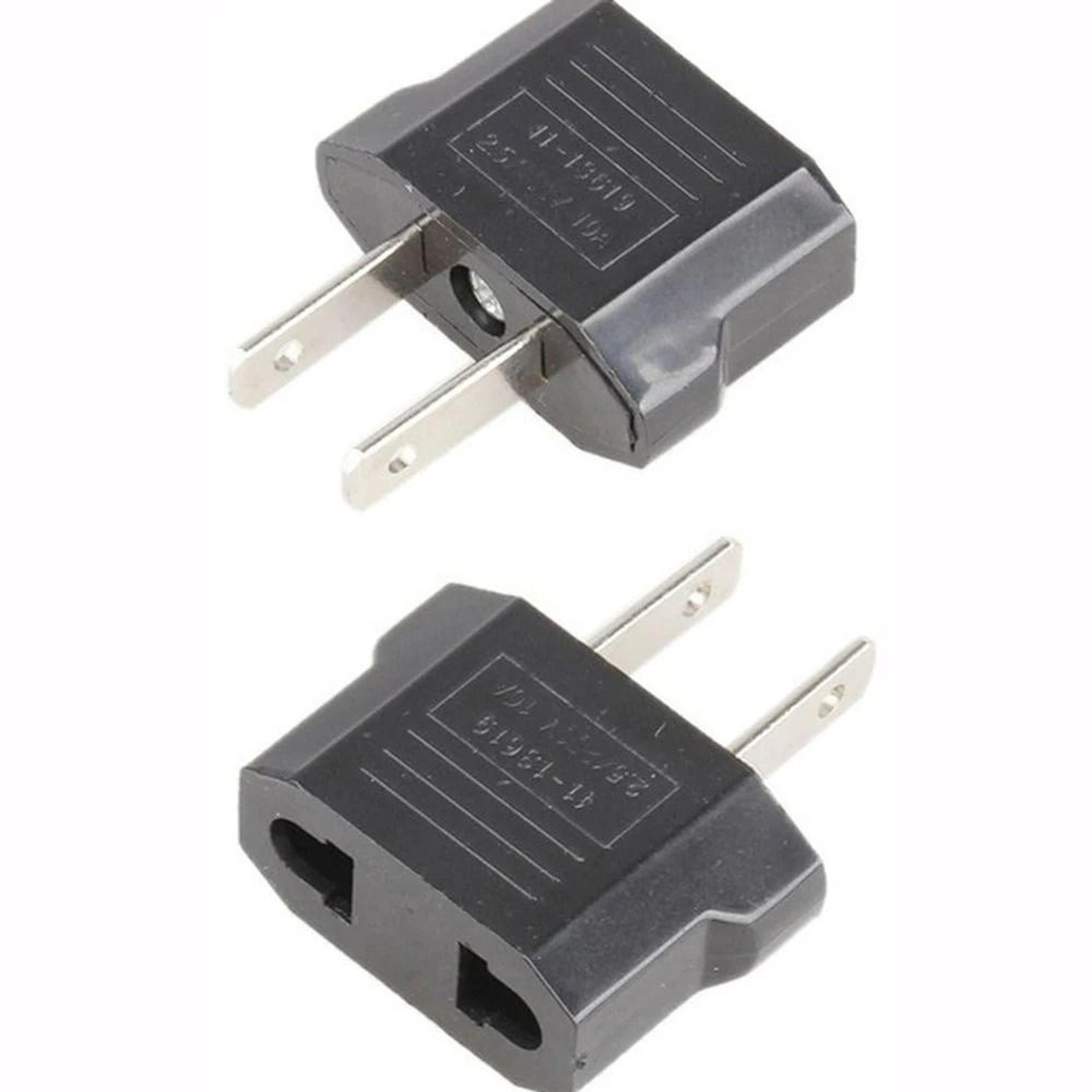 eu to us travel power adapter (european 2-pin to us 2-pin ac plug converter)