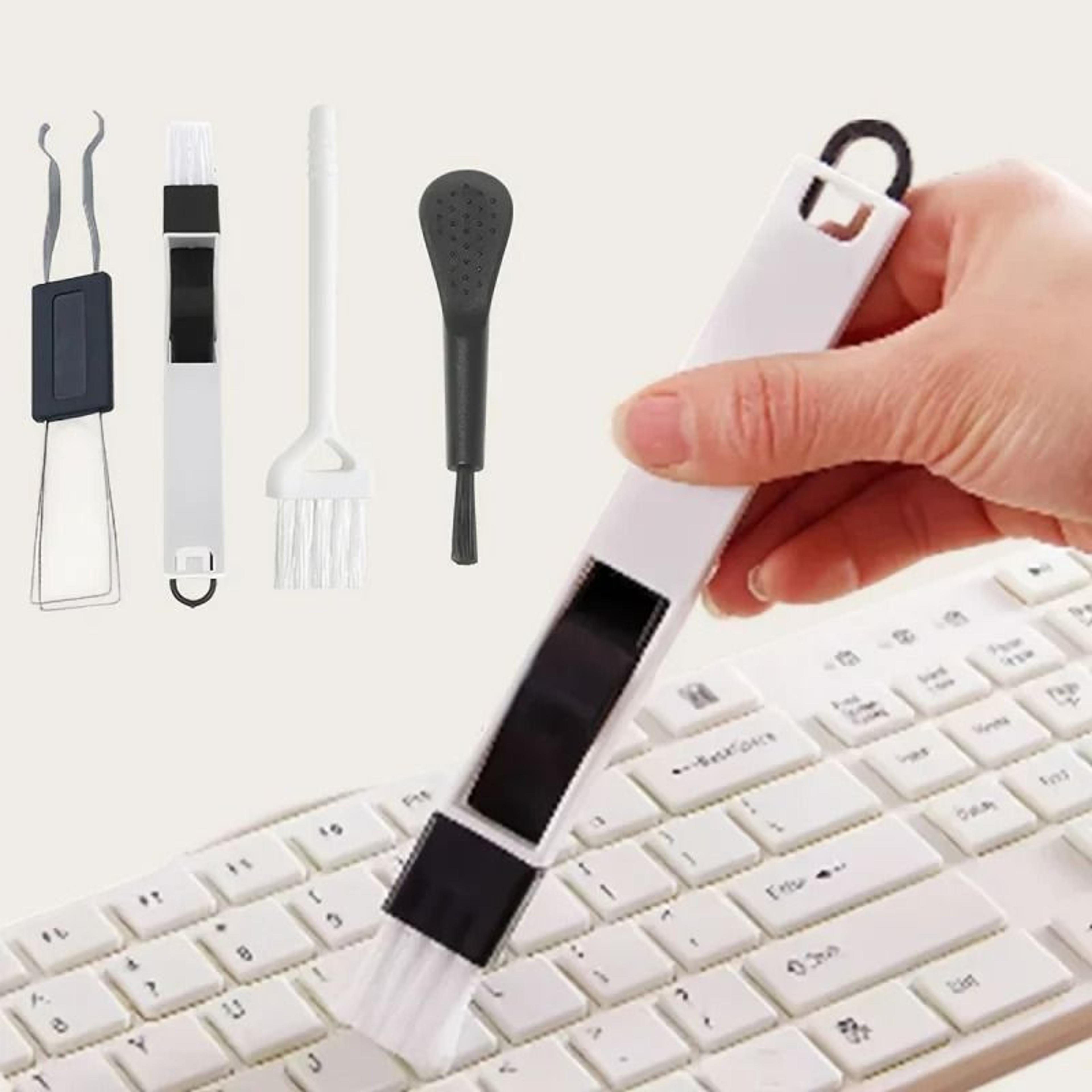 4-piece mechanical keyboard cleaning kit with keycap pullers & switch shaft cleaner