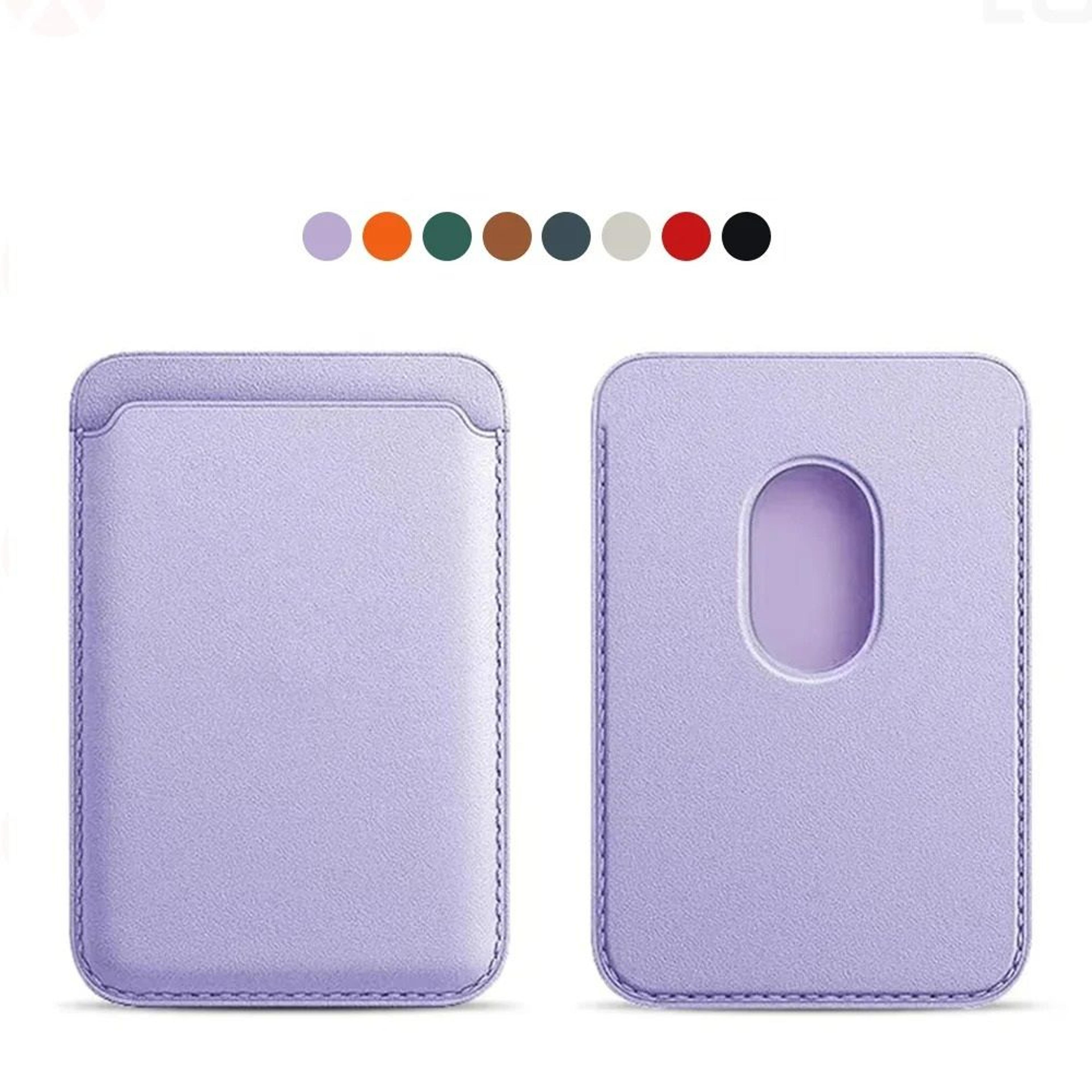 magnetic leather magsafe card holder wallet pocket for iphone 16 15 14 13 12 pro max & samsung galaxy s24 ultra
