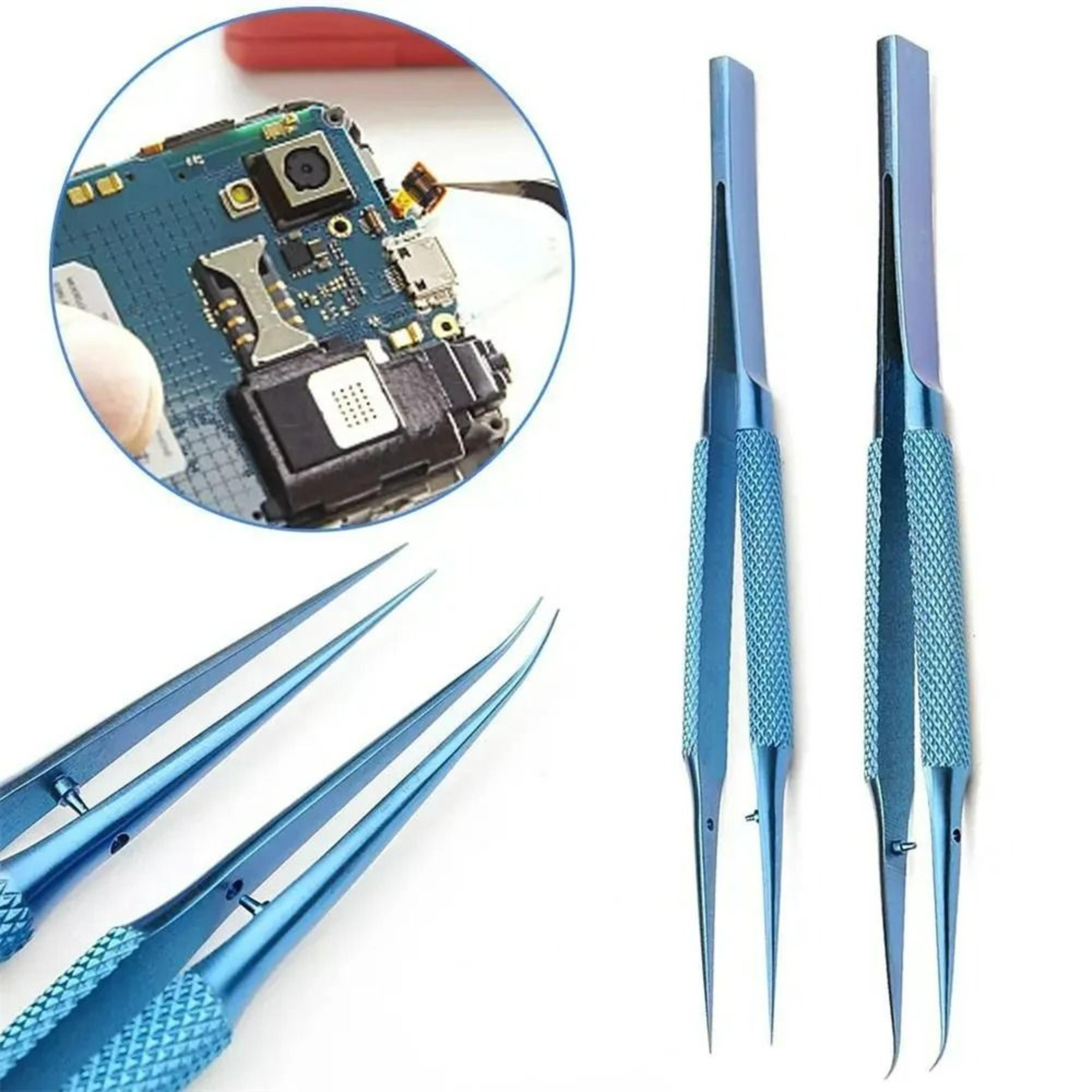 precision titanium alloy tweezers for micro-soldering & phone motherboard repair
