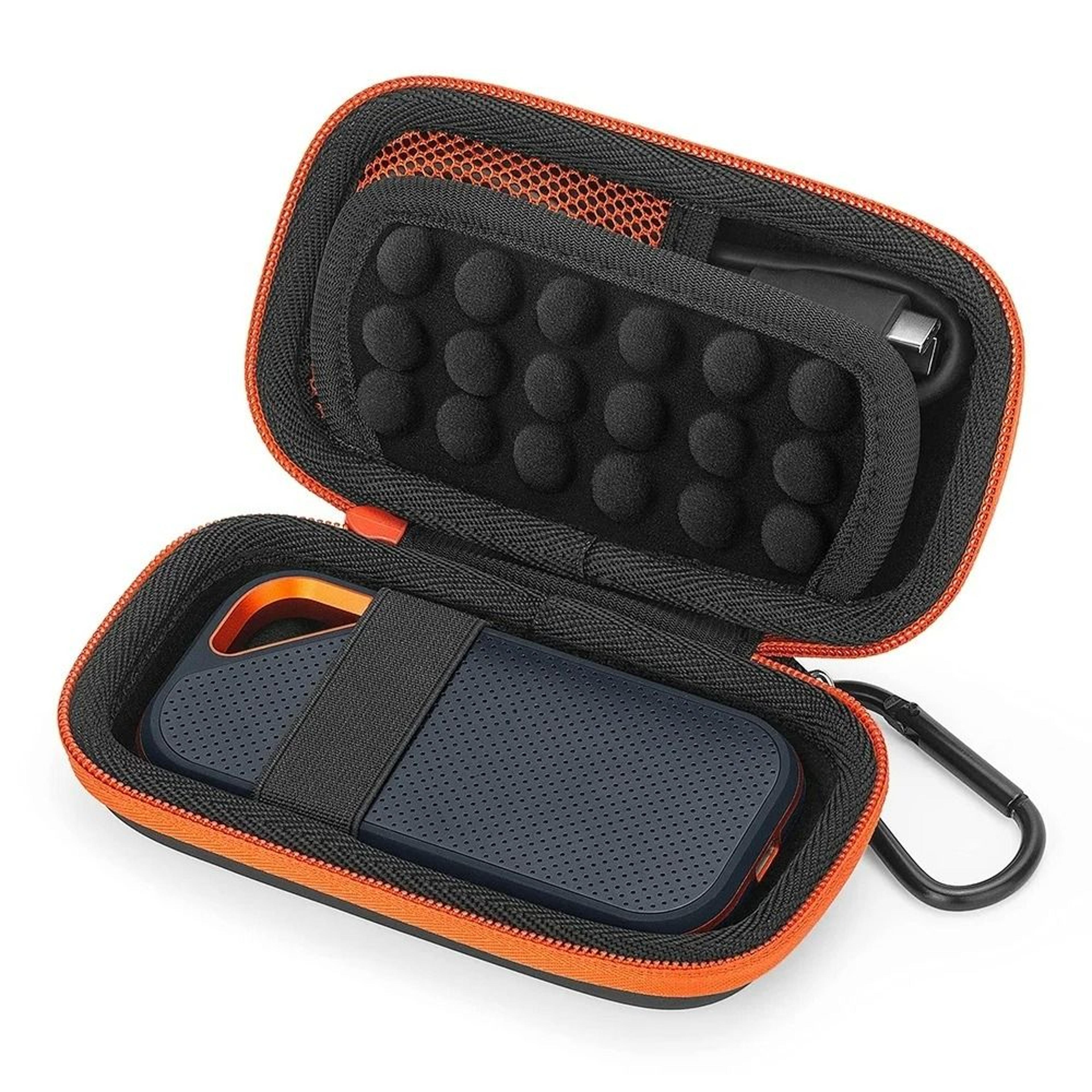 hard travel storage case for sandisk extreme pro, extreme portable ssd & crucial x8