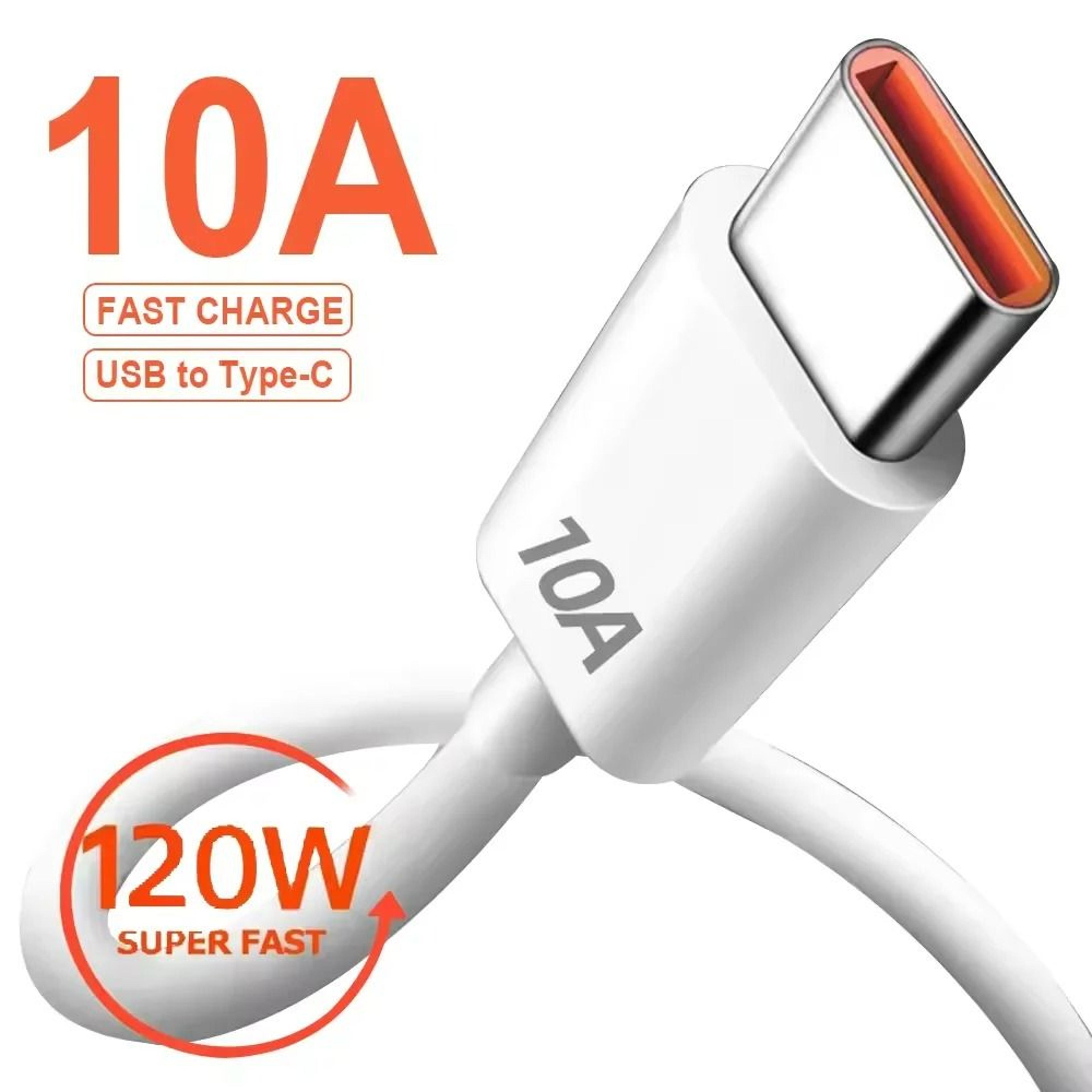 universal 10a 120w super fast charging usb-a to type-c cable & data wire