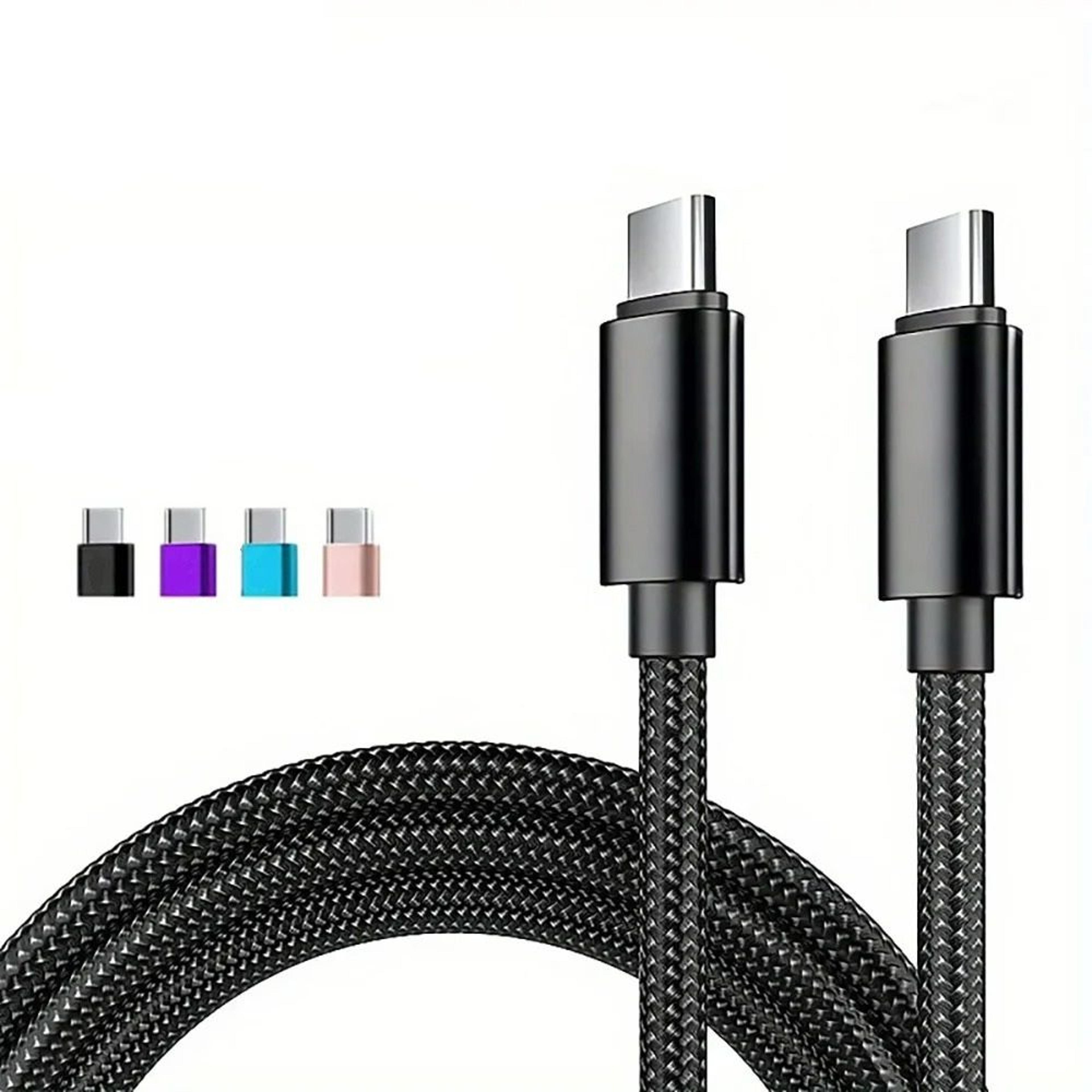 66w 5a nylon usb c to type c fast charging cable ultra durable data cord
