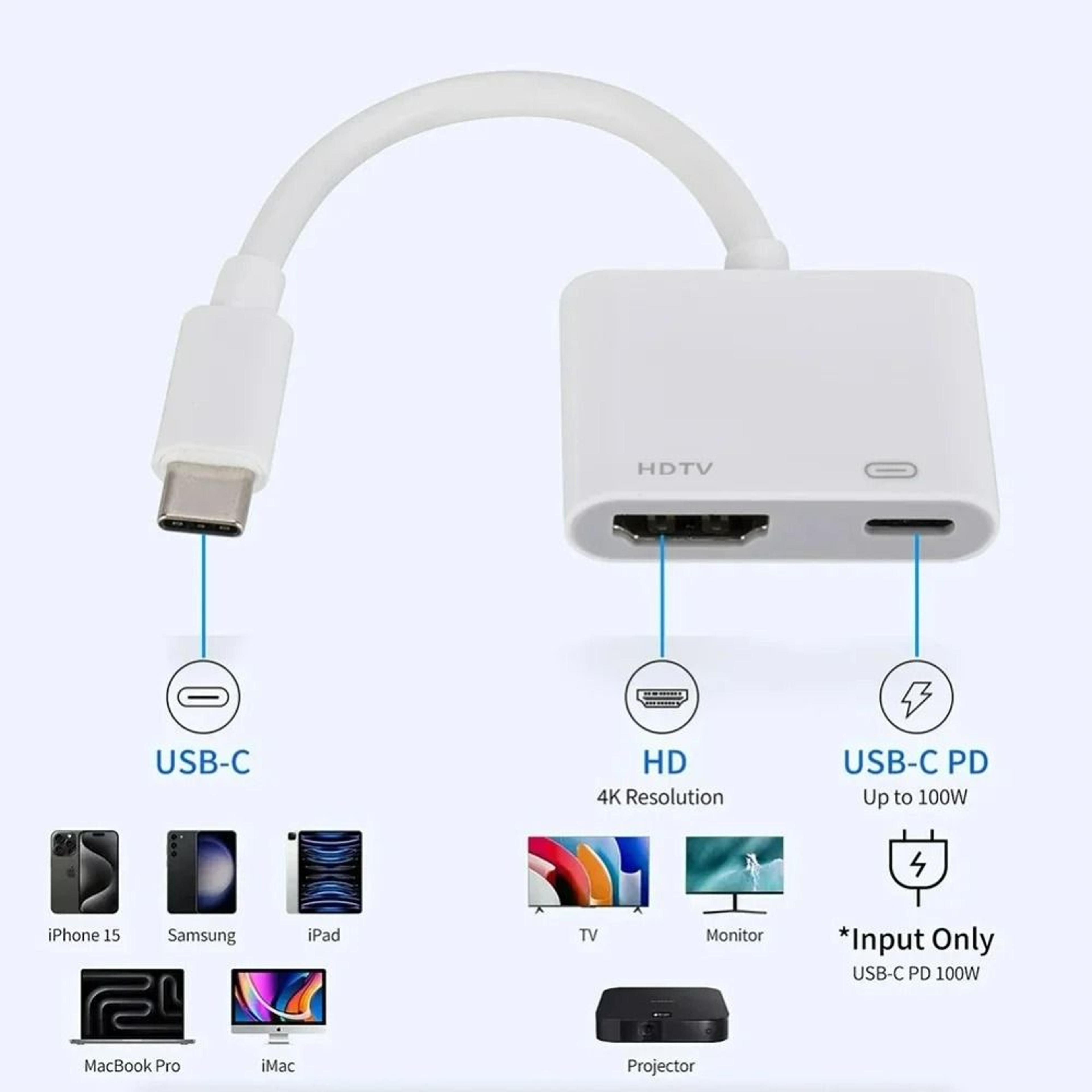 4k usb c to hdmi adapter 60hz ultra hd video converter cable