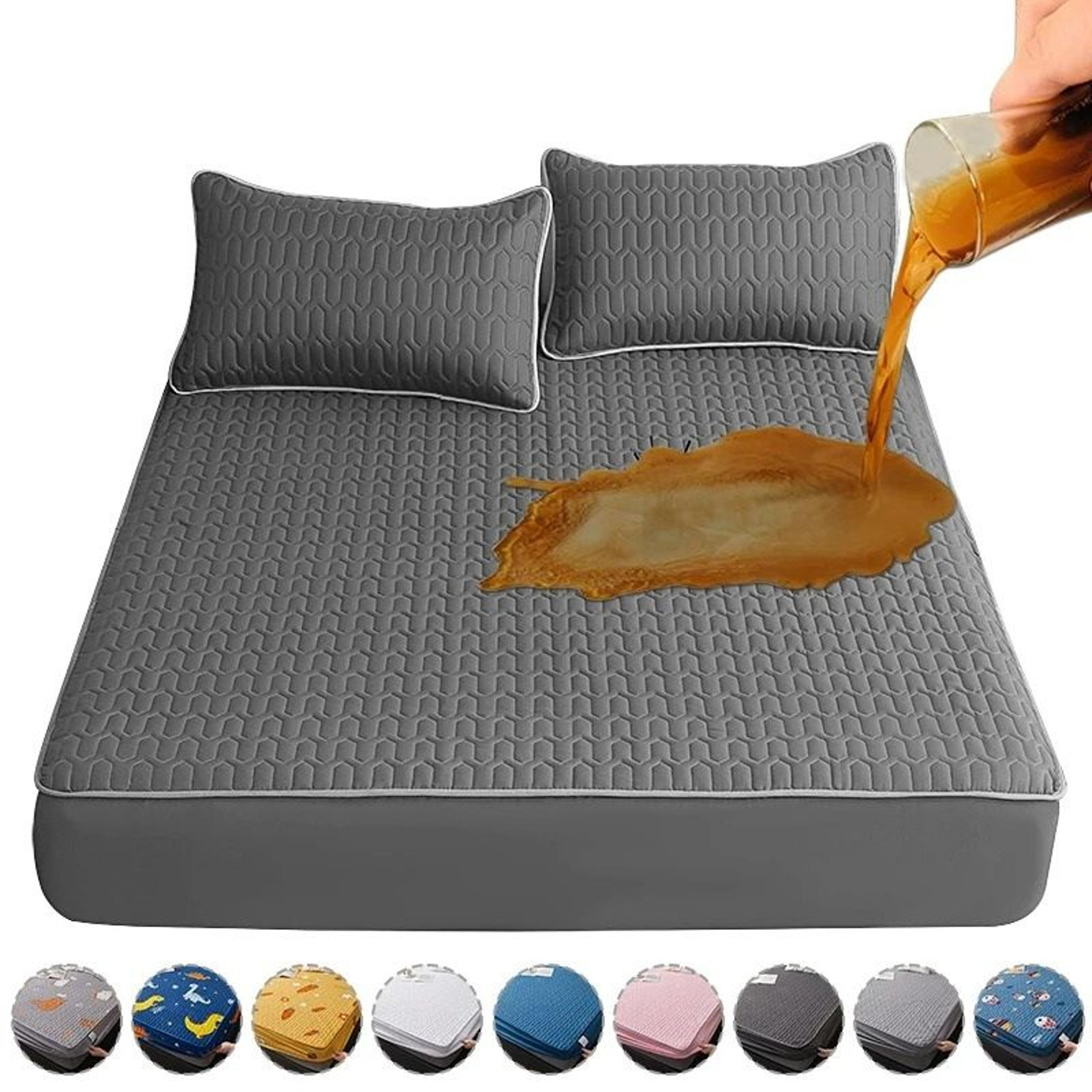 waterproof thicken quilted mattress cover deep pocket fitted sheet protector