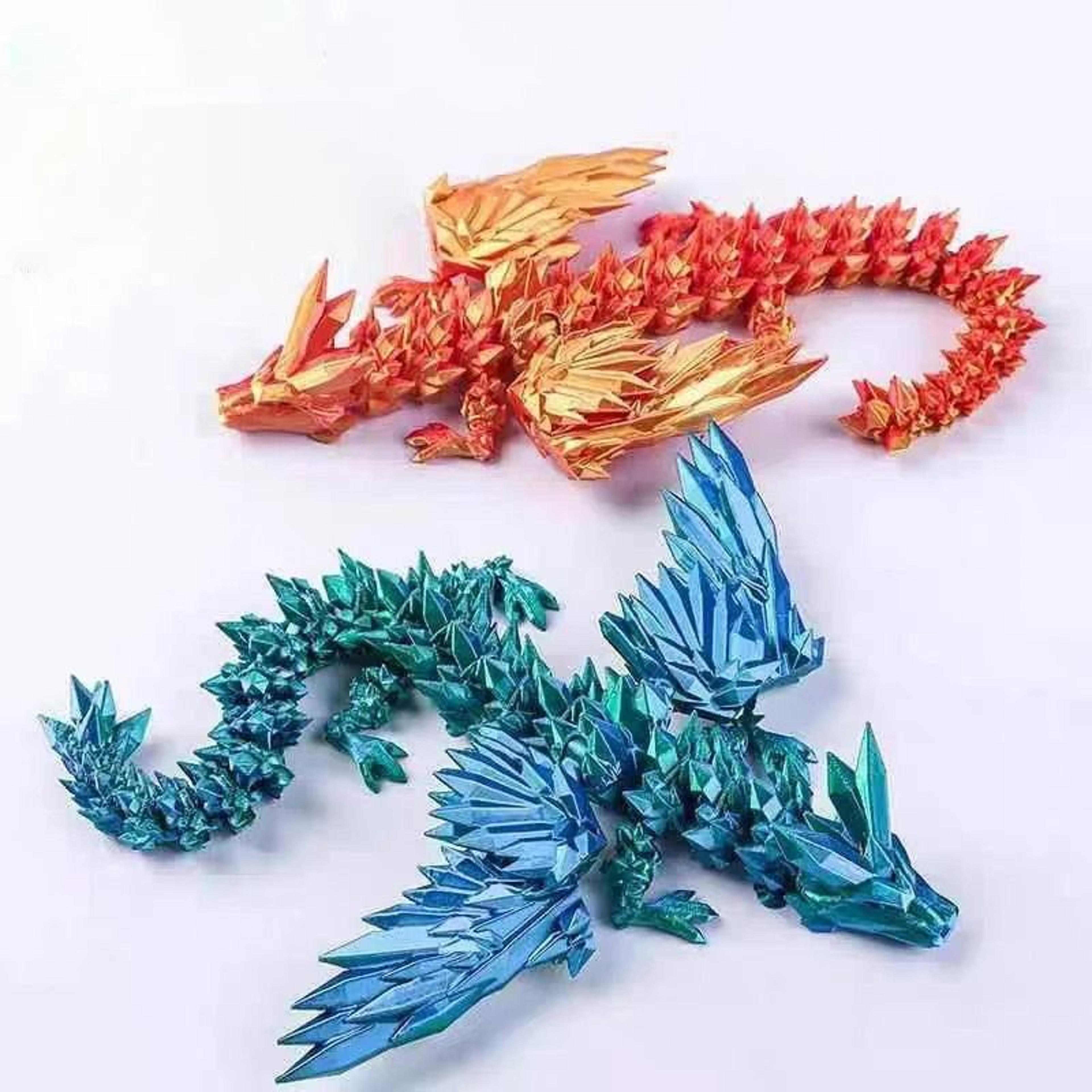 3d printed magic dragon movable joint articulated desktop figurine
