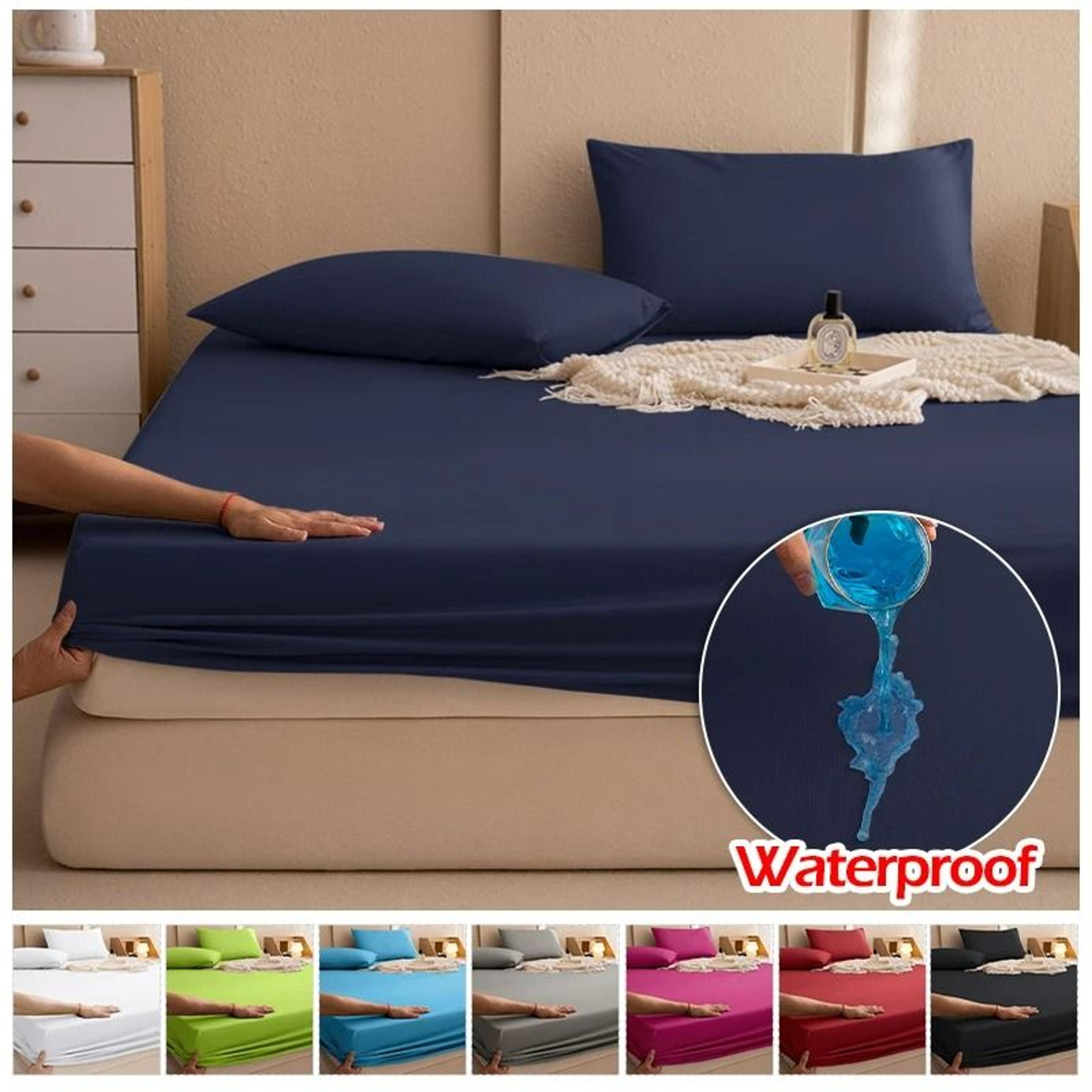 100% waterproof mattress cover elastic fitted sheet protector