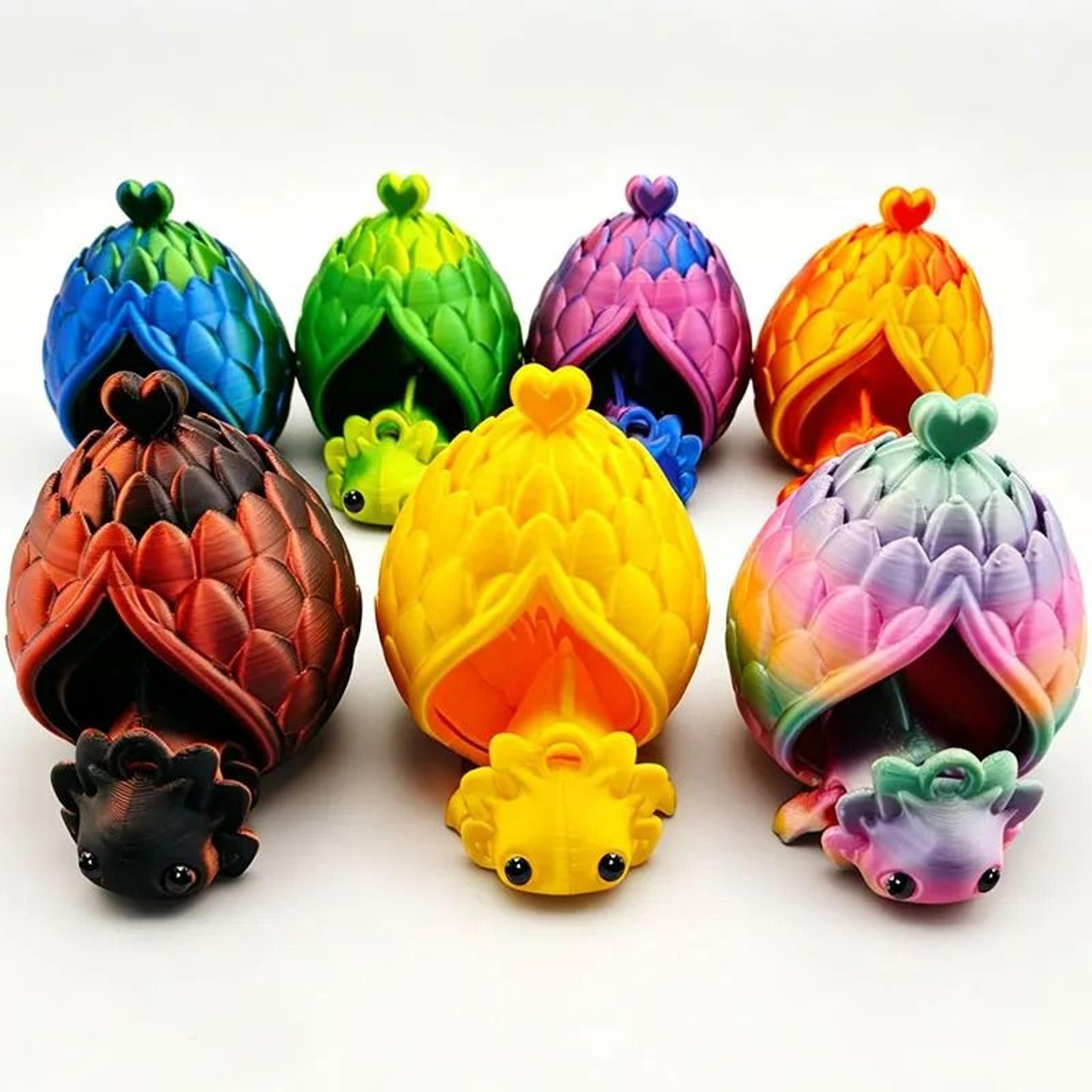 3d printed articulated axolotl salamander & pineapple house set